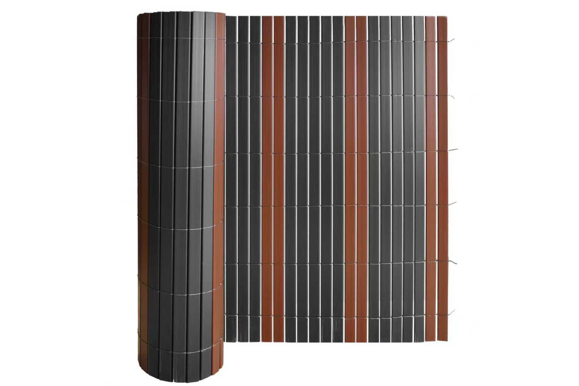 Mata PVC Regular na ogrodzenie 150 x 500 cm szaro-brązowa