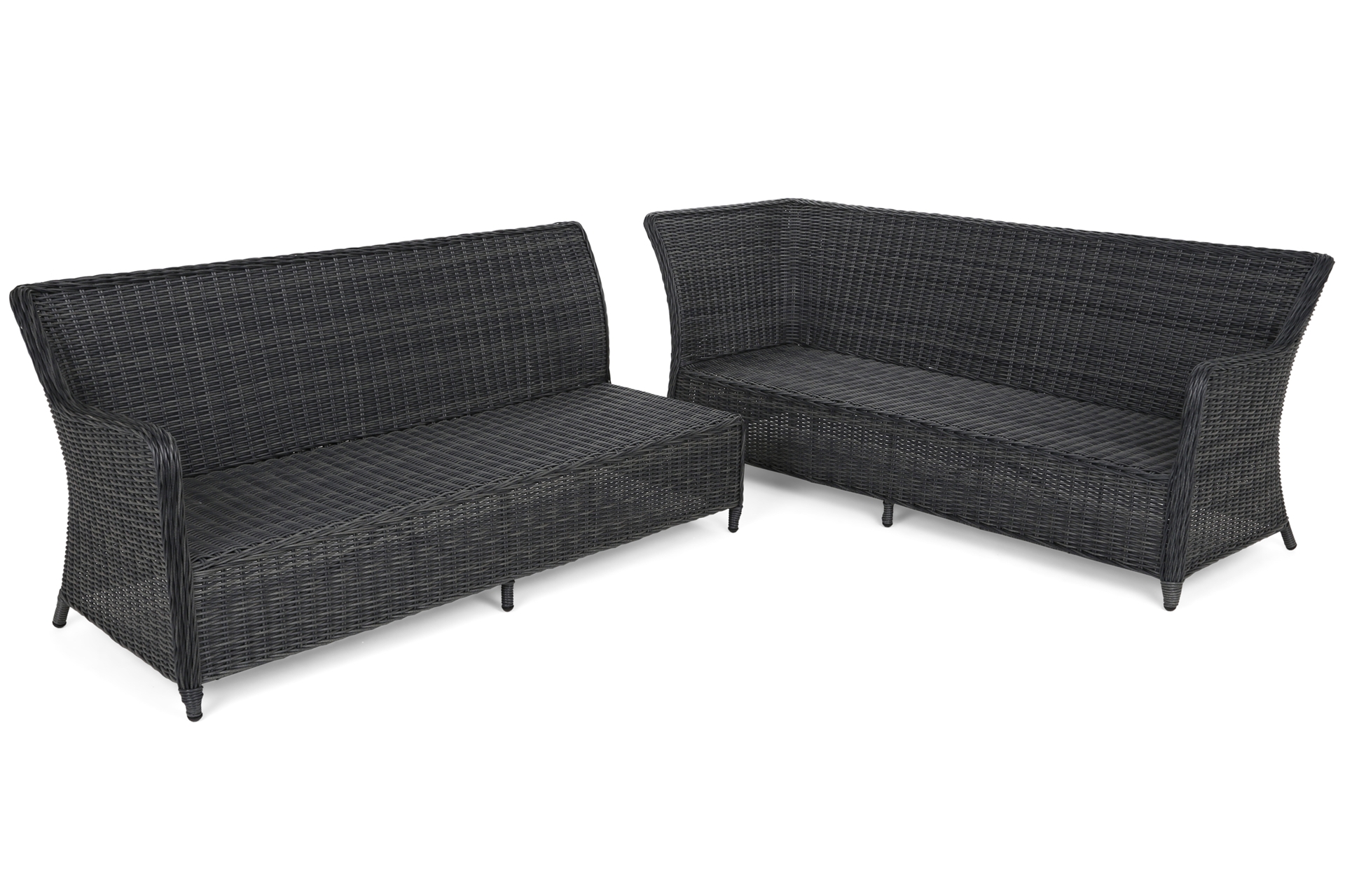 Narożny zestaw mebli ogrodowych prawy California Grey / Grey Melange