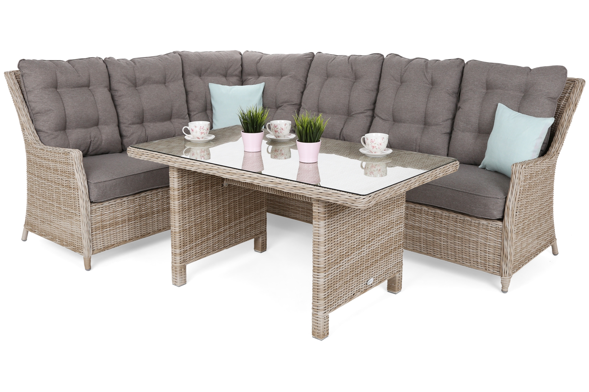 Narożnik technorattanowy lewy Alicante Beige / Beige Melange