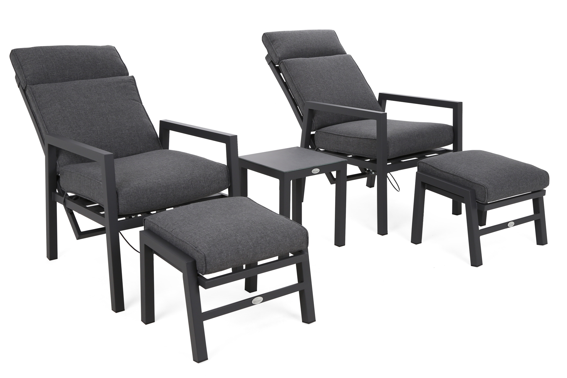 Meble ogrodowe aluminiowe Morton Dark Grey / Grey Melange