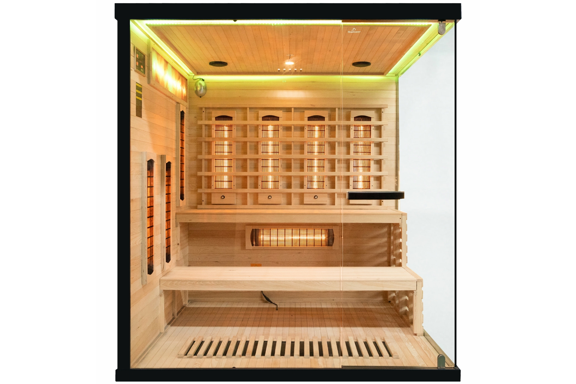 Sauna infrared narożna Nordum Pure 4-osobowa czarna