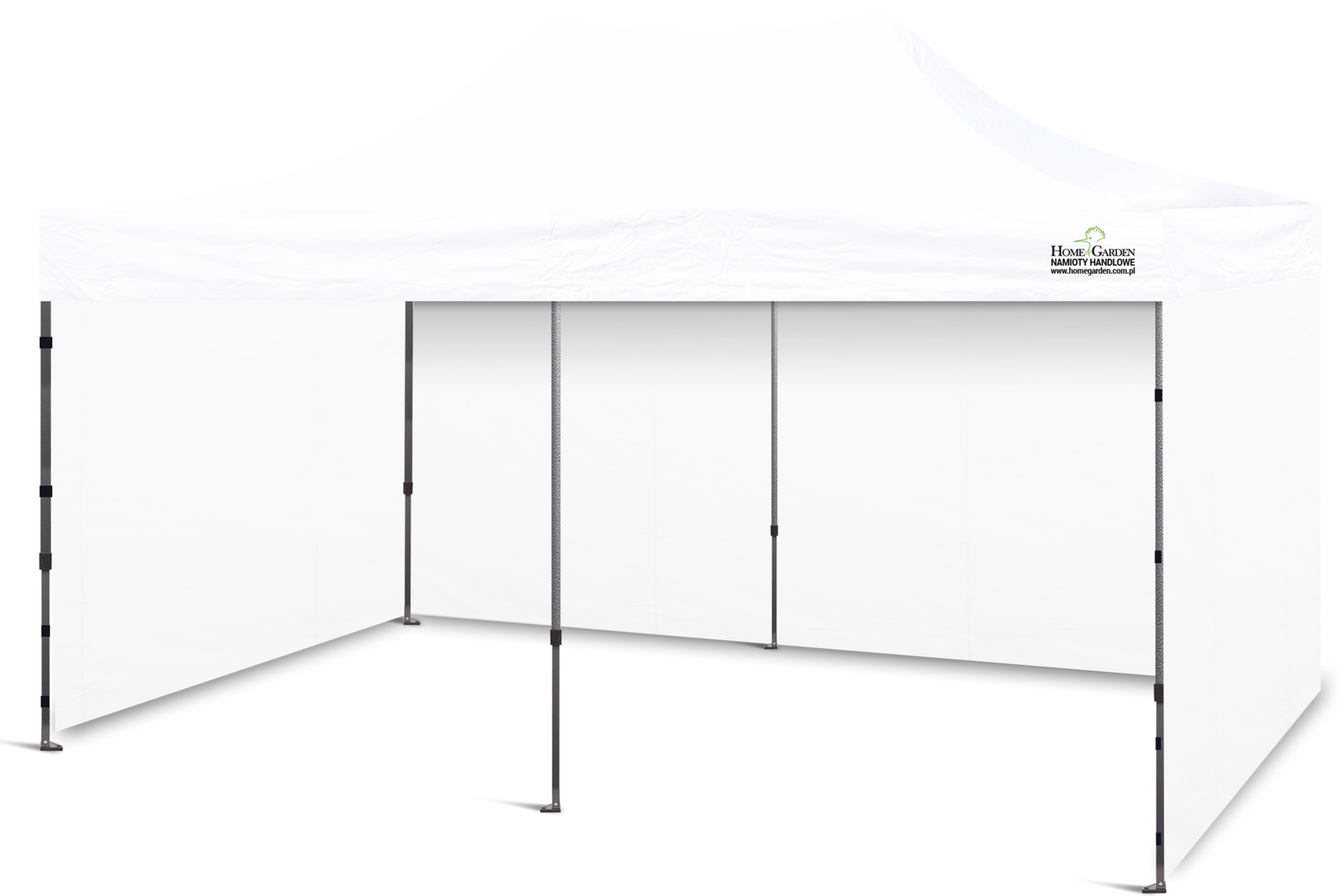 Pawilon handlowy 6x3 biały Namiot handlowy 600 x 300 cm biały
