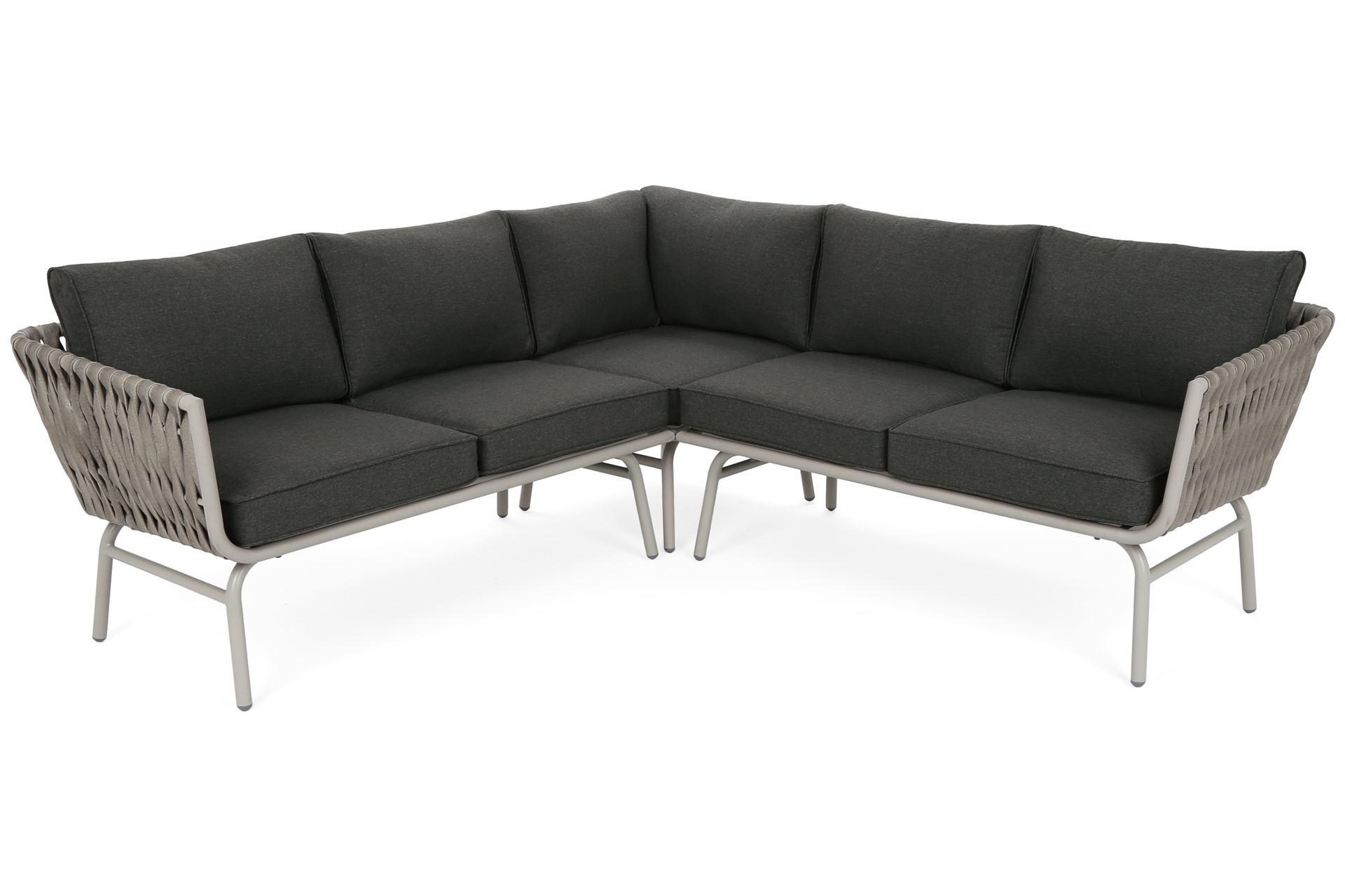 Narożnik ogrodowy technorattanowy Tasos Cream / Grey Melange