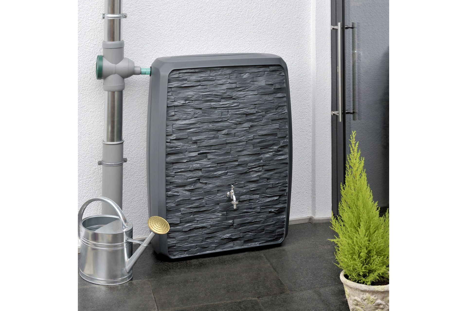 Zbiornik na deszczówkę MPI Multitank 250 l antracytowy - na wodę deszczową Zbiornik na deszczówkę MPI Multitank 250 l antracytowy