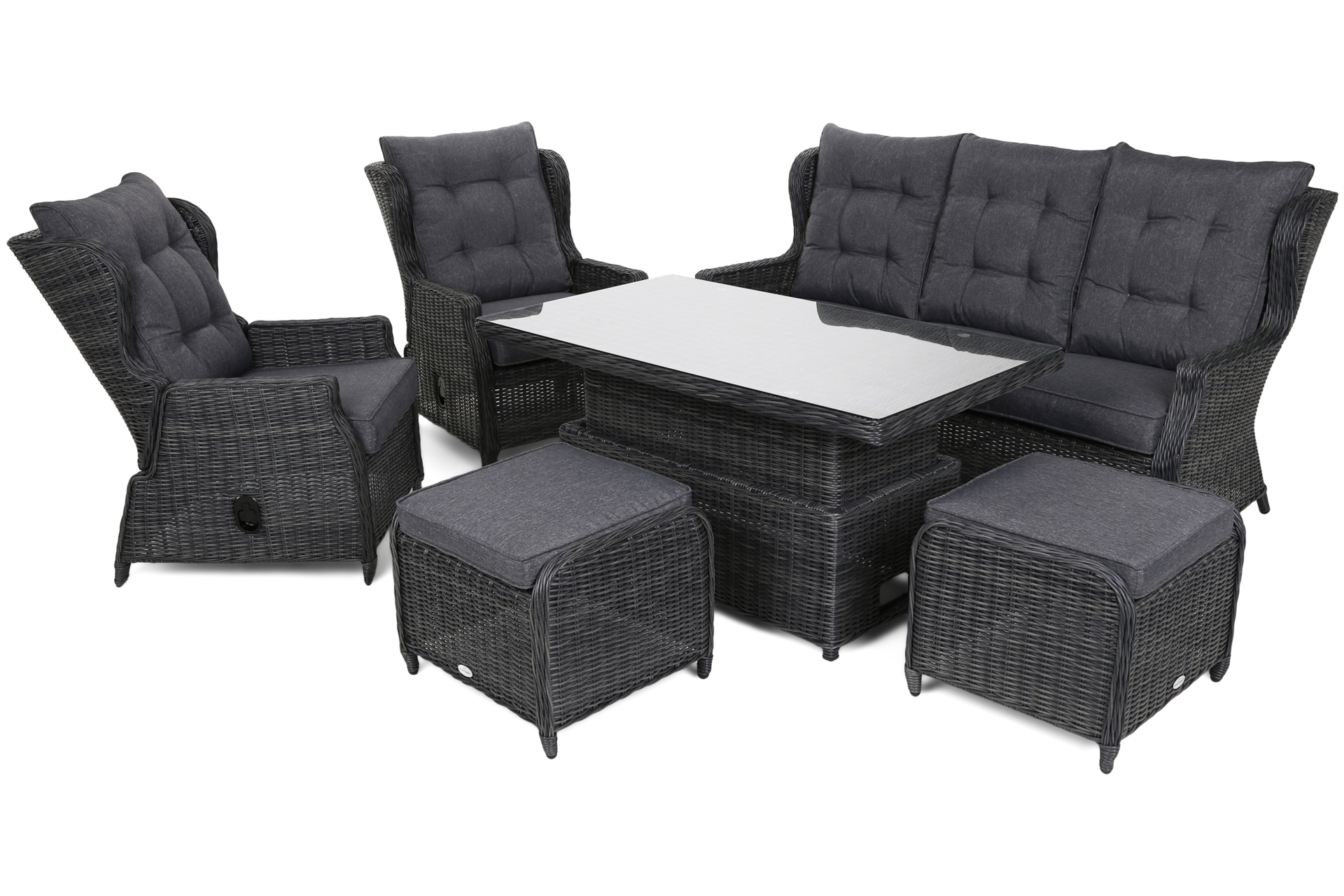 Meble ogrodowe technorattanowe Memfis Grey / Grey Melange