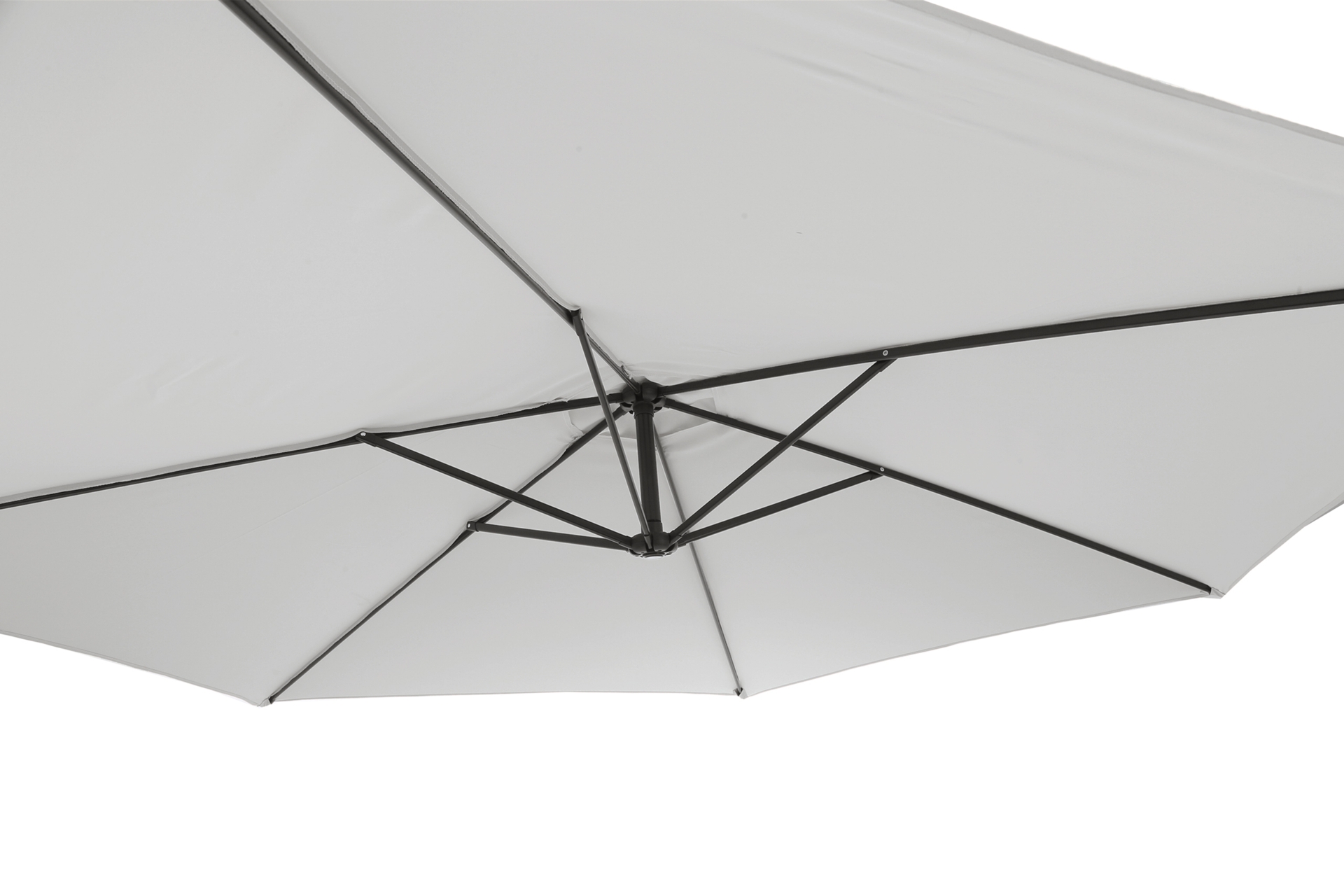 Parasol ogrodowy Malabo 300 cm Grey / Light Grey z podstawą