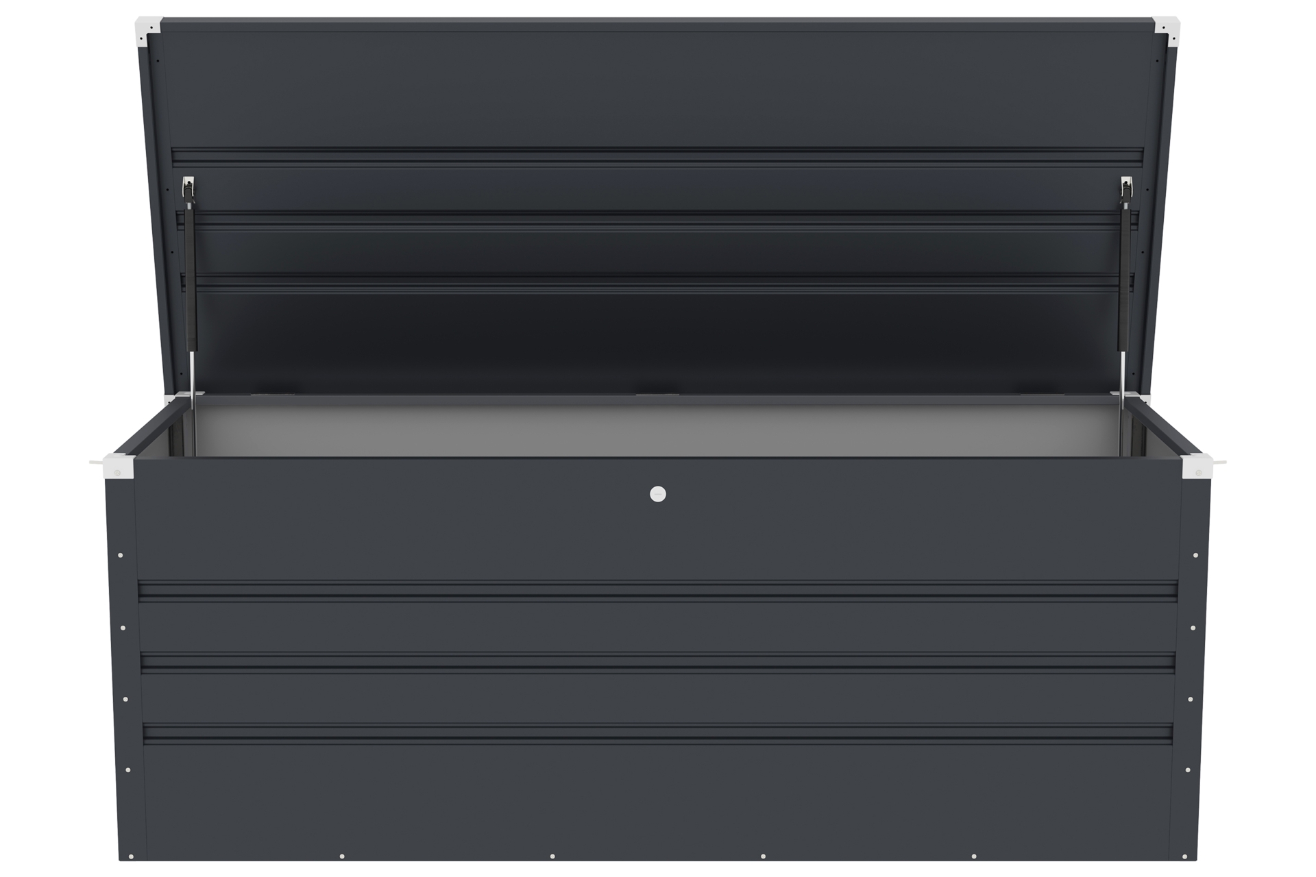 Skrzynia ogrodowa Goteborg XL Grey - szara - metalowa Skrzynia ogrodowa Goteborg XL Grey