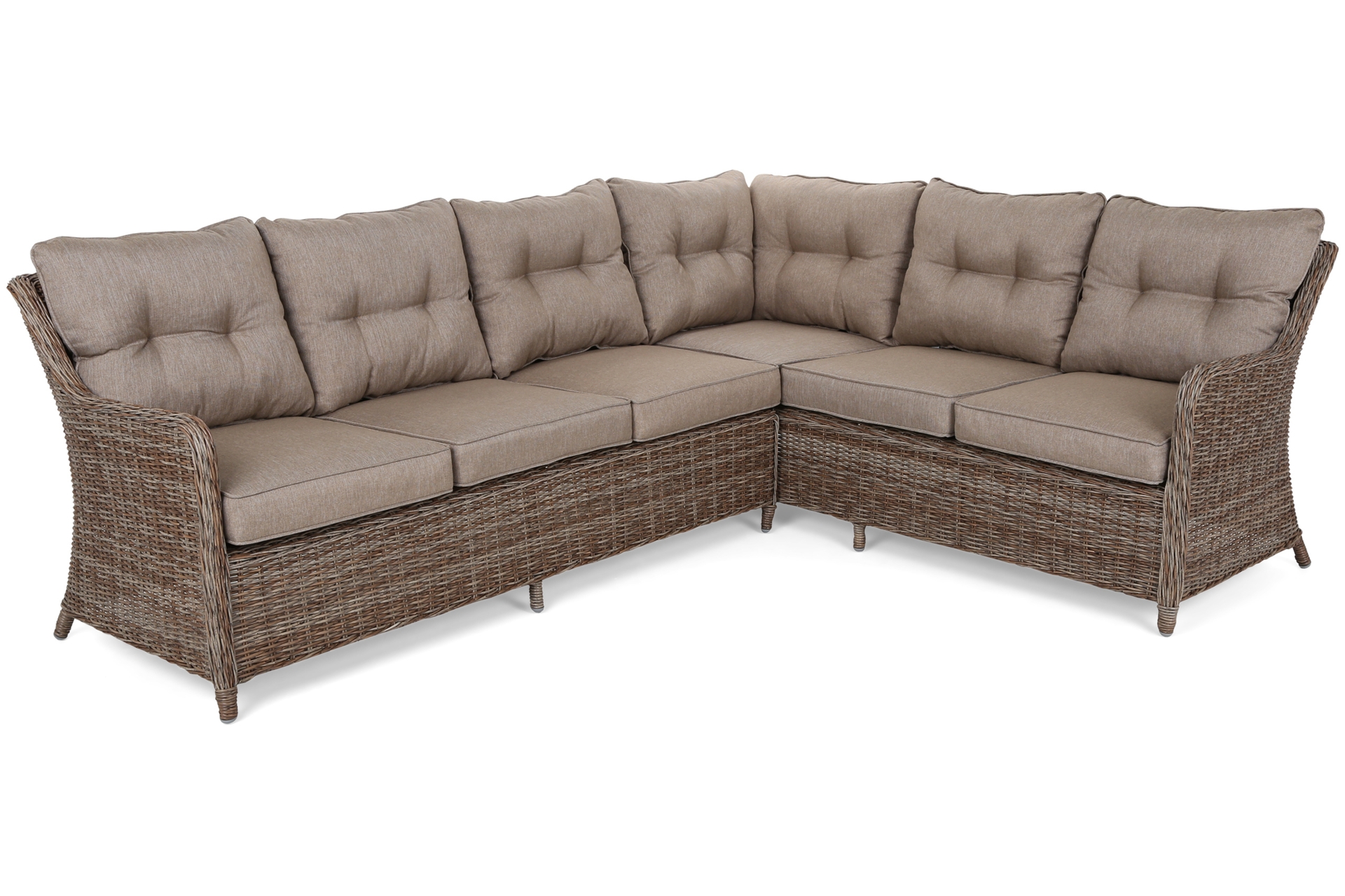 Narożny zestaw mebli ogrodowych prawy California Ginger / Brown Melange