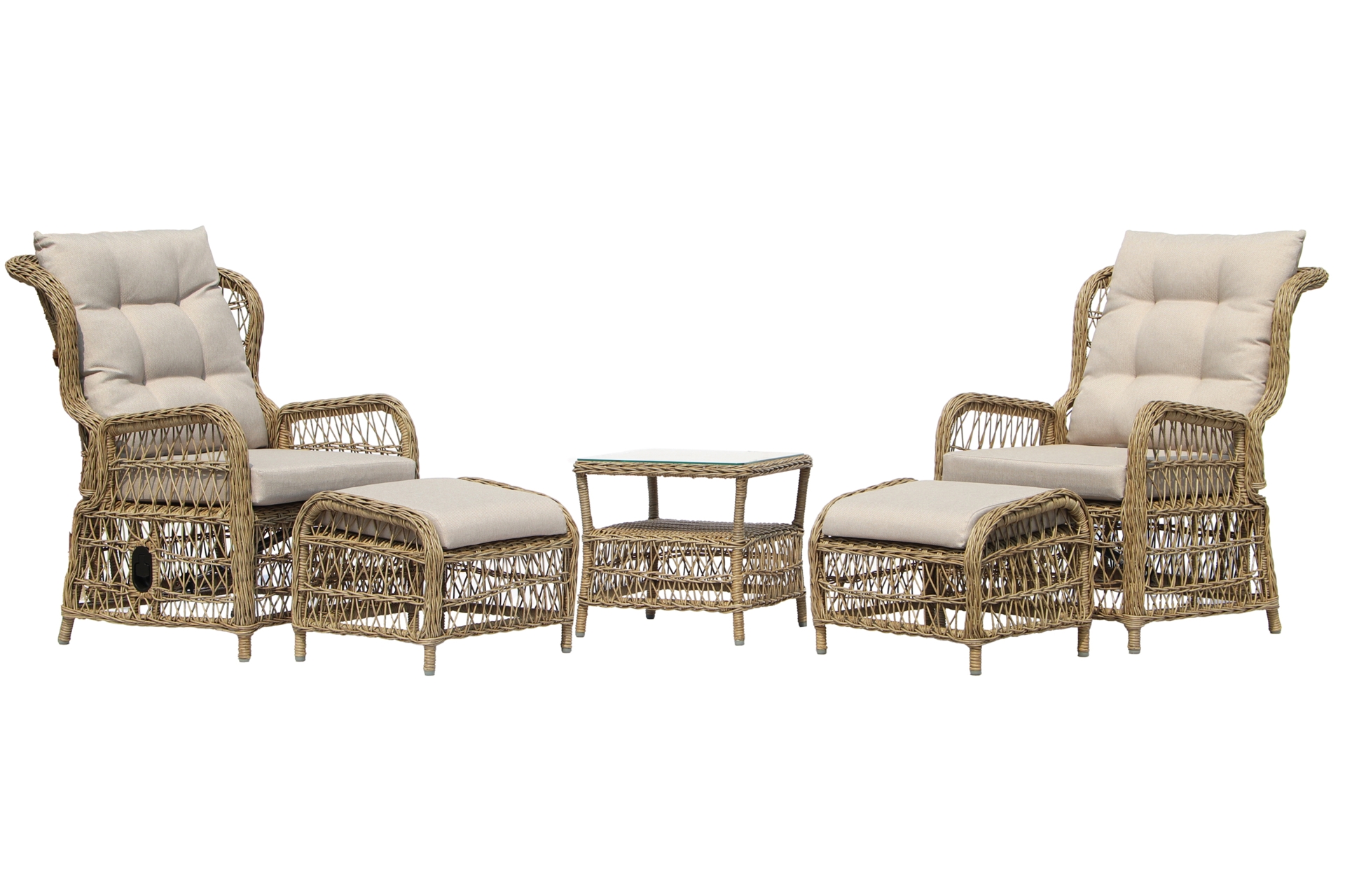 Meble ogrodowe technorattanowe Corfu Natural / Beige