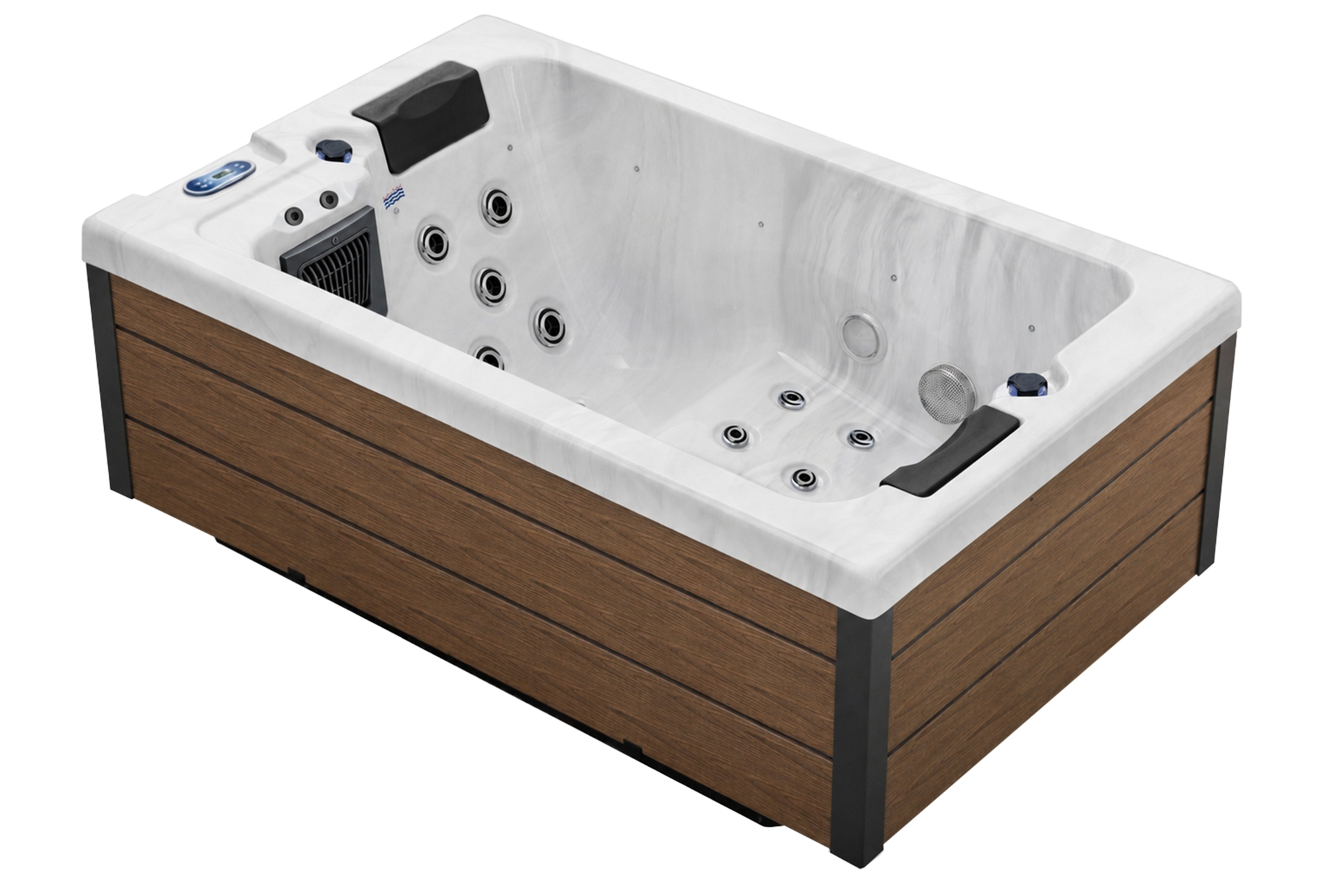 Wanna ogrodowa z hydromasażem Aquess Ellora 1201 Grey / Brown 2-osobowa