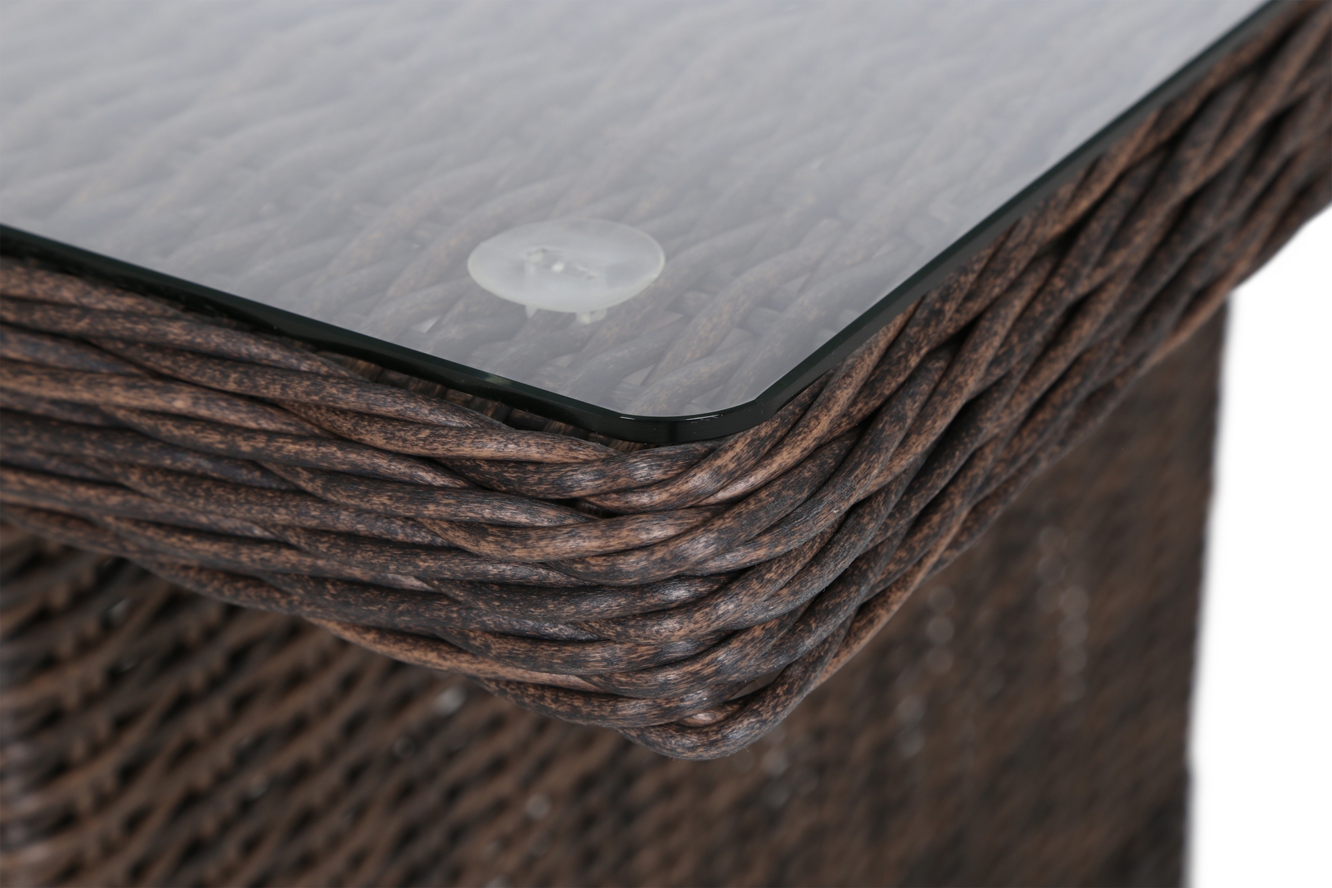 Narożny zestaw mebli ogrodowych lewy California Brown Mat / Brown Melange - brązowy - dla 8 osób Narożny zestaw mebli ogrodowych lewy California Brown Mat / Brown Melange