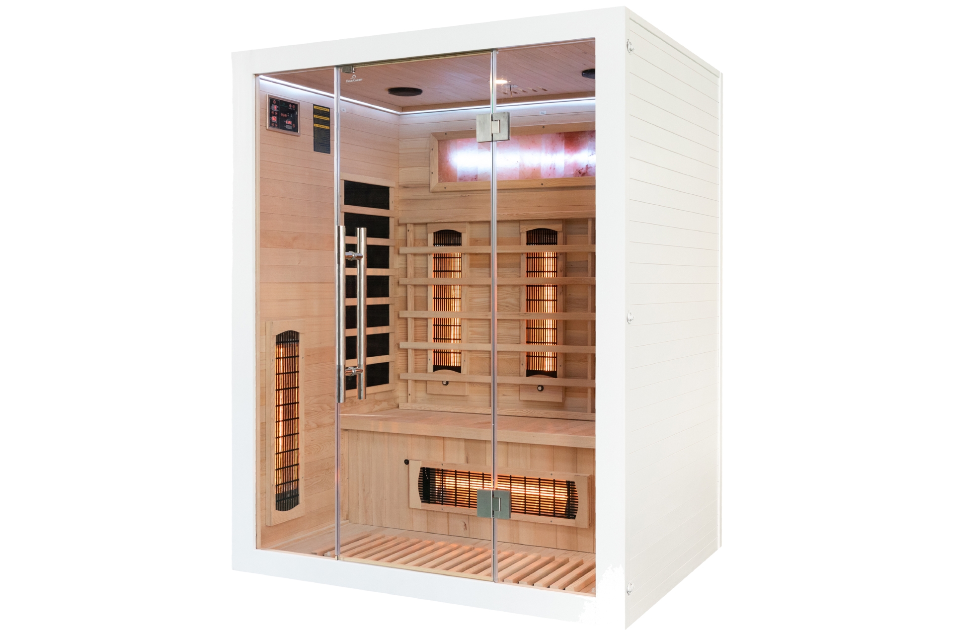 Sauna infrared Nordum Solea 3-osobowa biała - z panelami solnymi Sauna infrared Nordum Solea 3-osobowa biała
