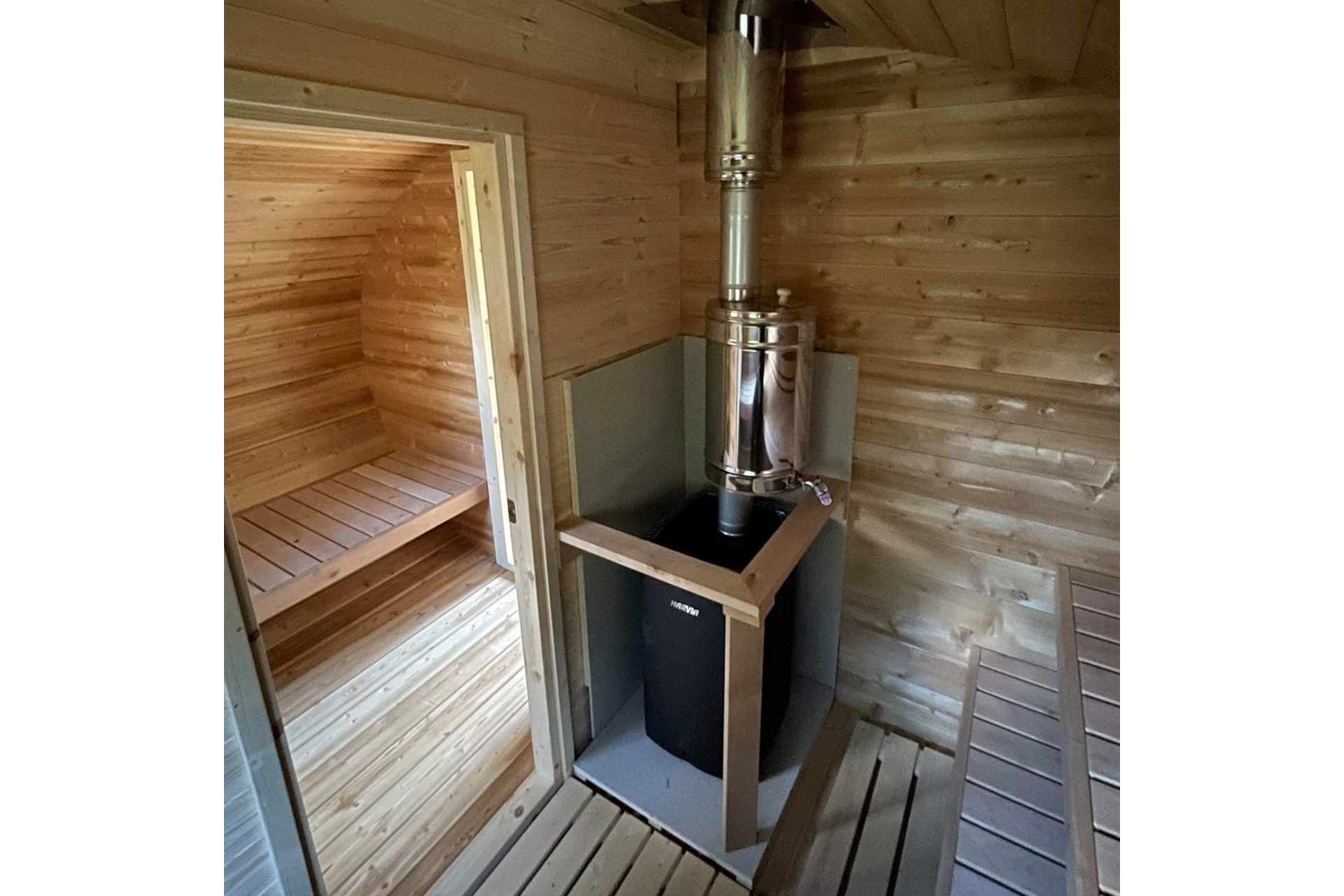 Sauna fińska zewnętrzna Hobbit Large CLT 500 x 400 cm