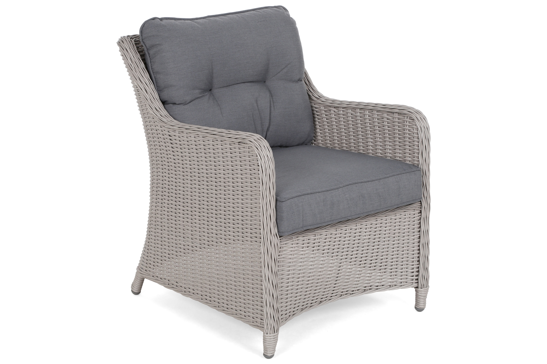 Narożny zestaw mebli ogrodowych lewy California White / Grey - biały - dla 8 osób Narożny zestaw mebli ogrodowych lewy California White / Grey