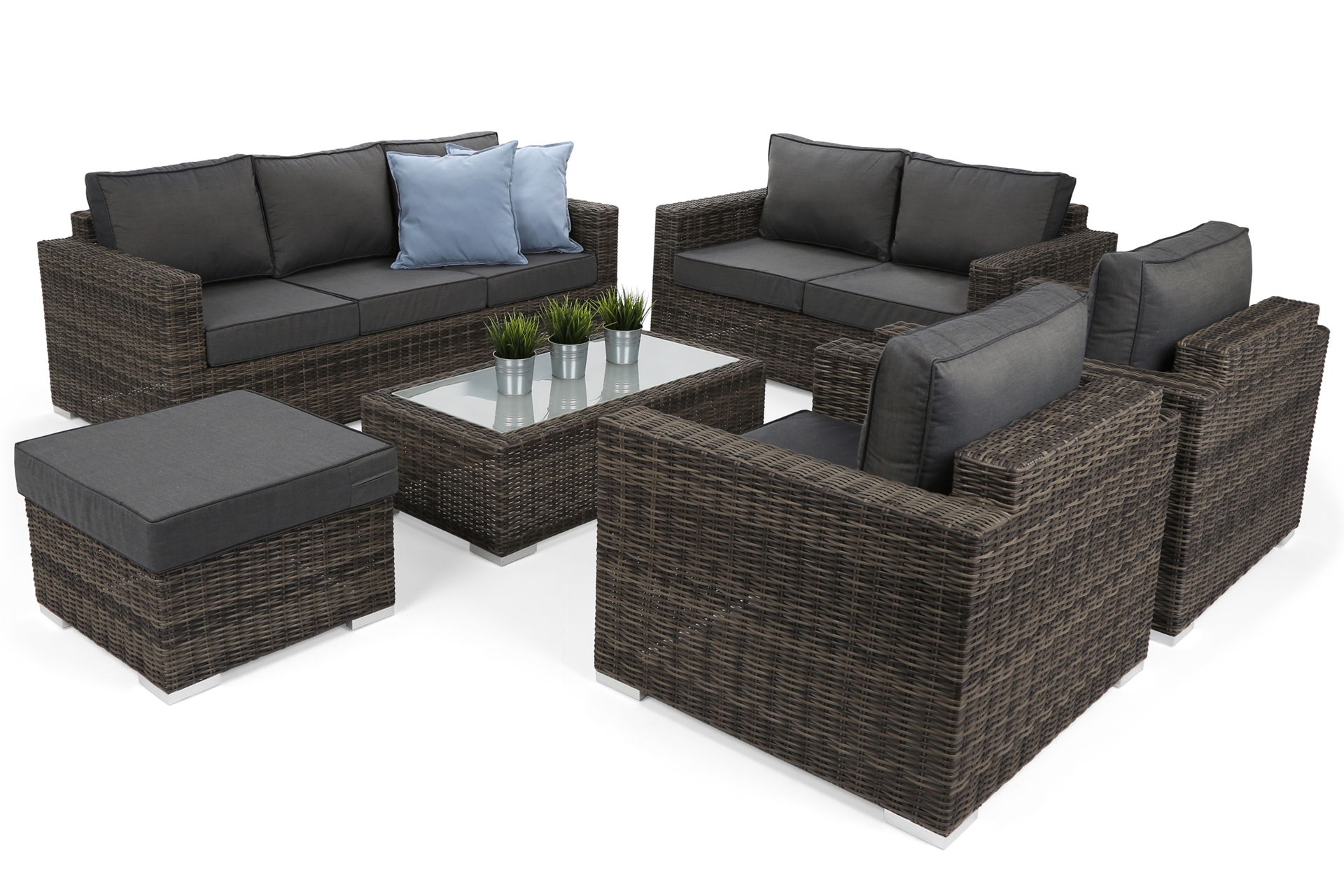 Meble ogrodowe technorattanowe Perugia Olive / Grey