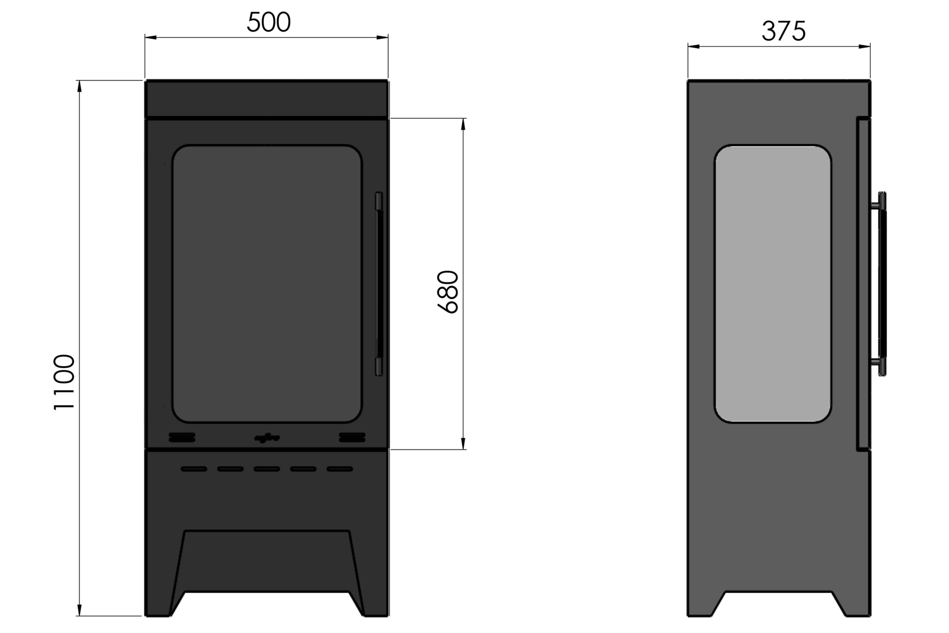 Biokominek Infire Incoza 3 czarny