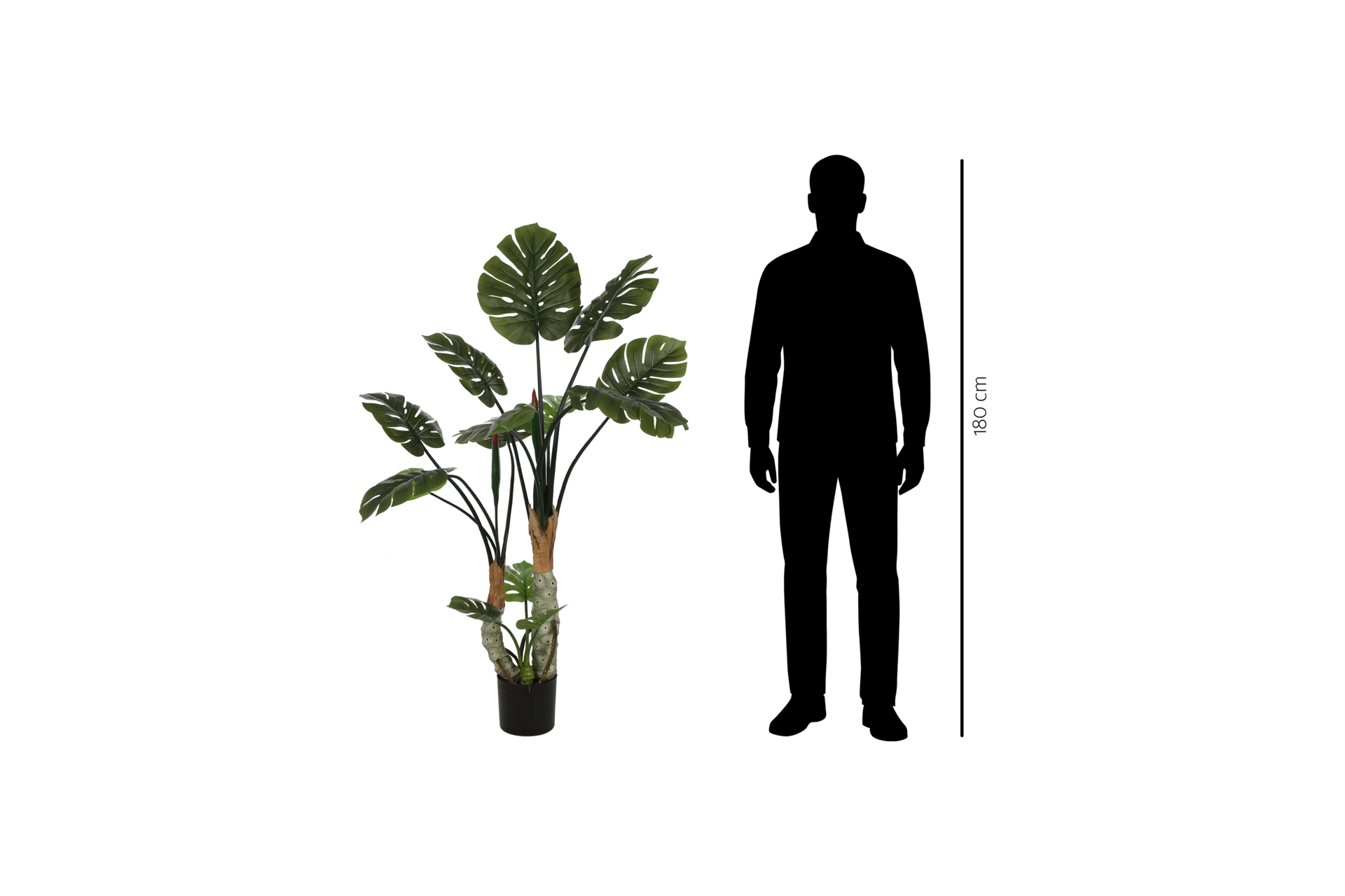 Sztuczna monstera wielopienna 160 cm