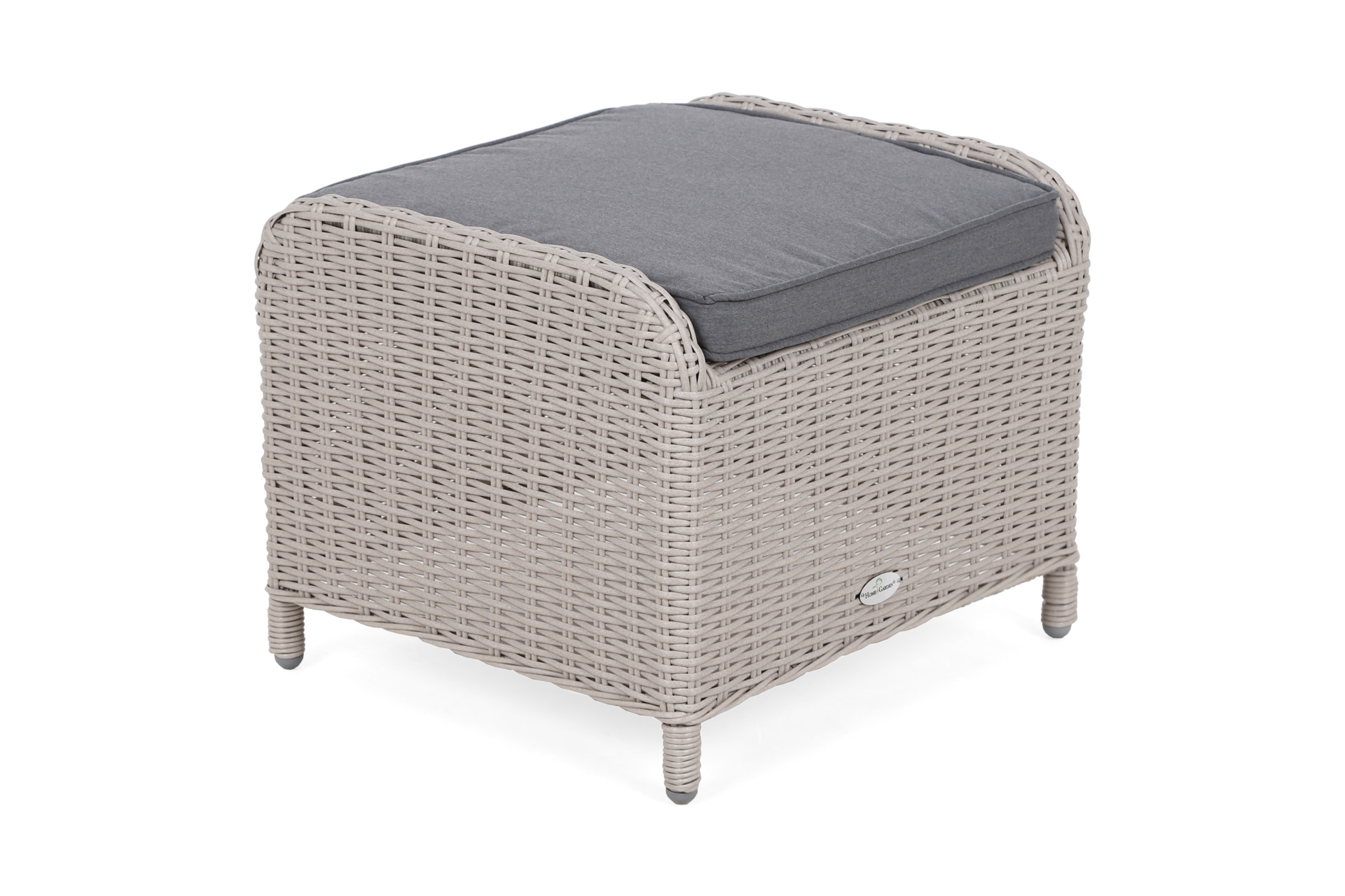 Podnóżek technorattanowy Bristol White / Grey