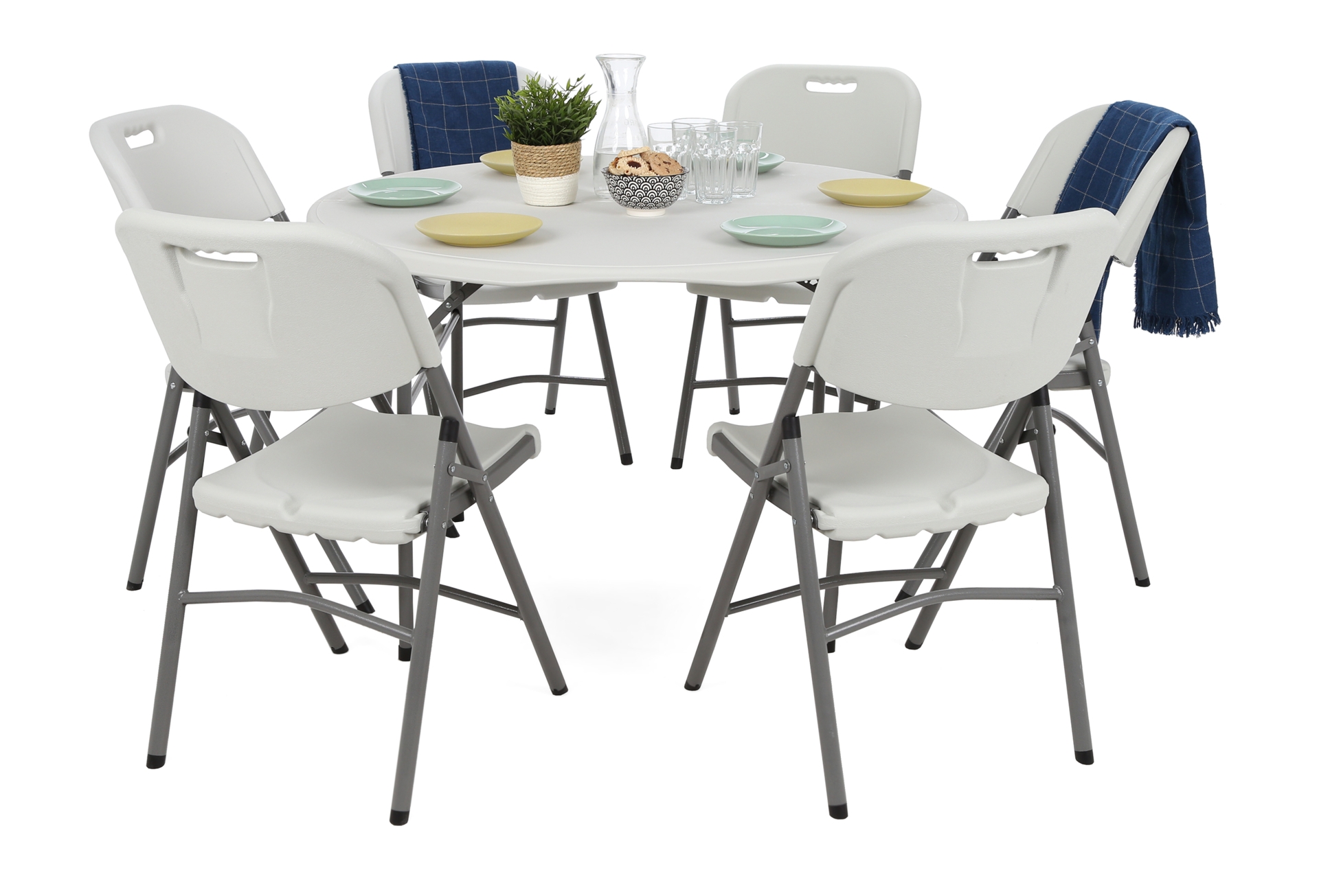 Zestaw mebli cateringowych Ø 120 cm 6+1