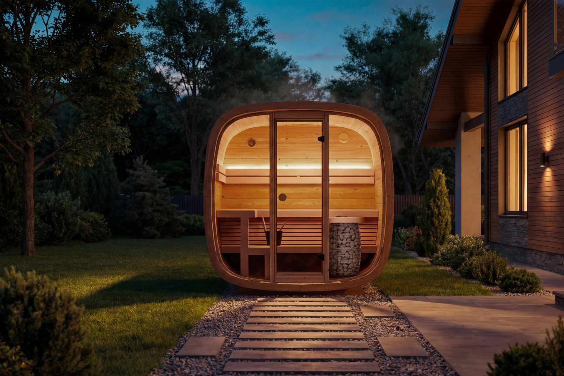 Sauna fińska zewnętrzna Leil® Saunas Dice Pocket 4-osobowa