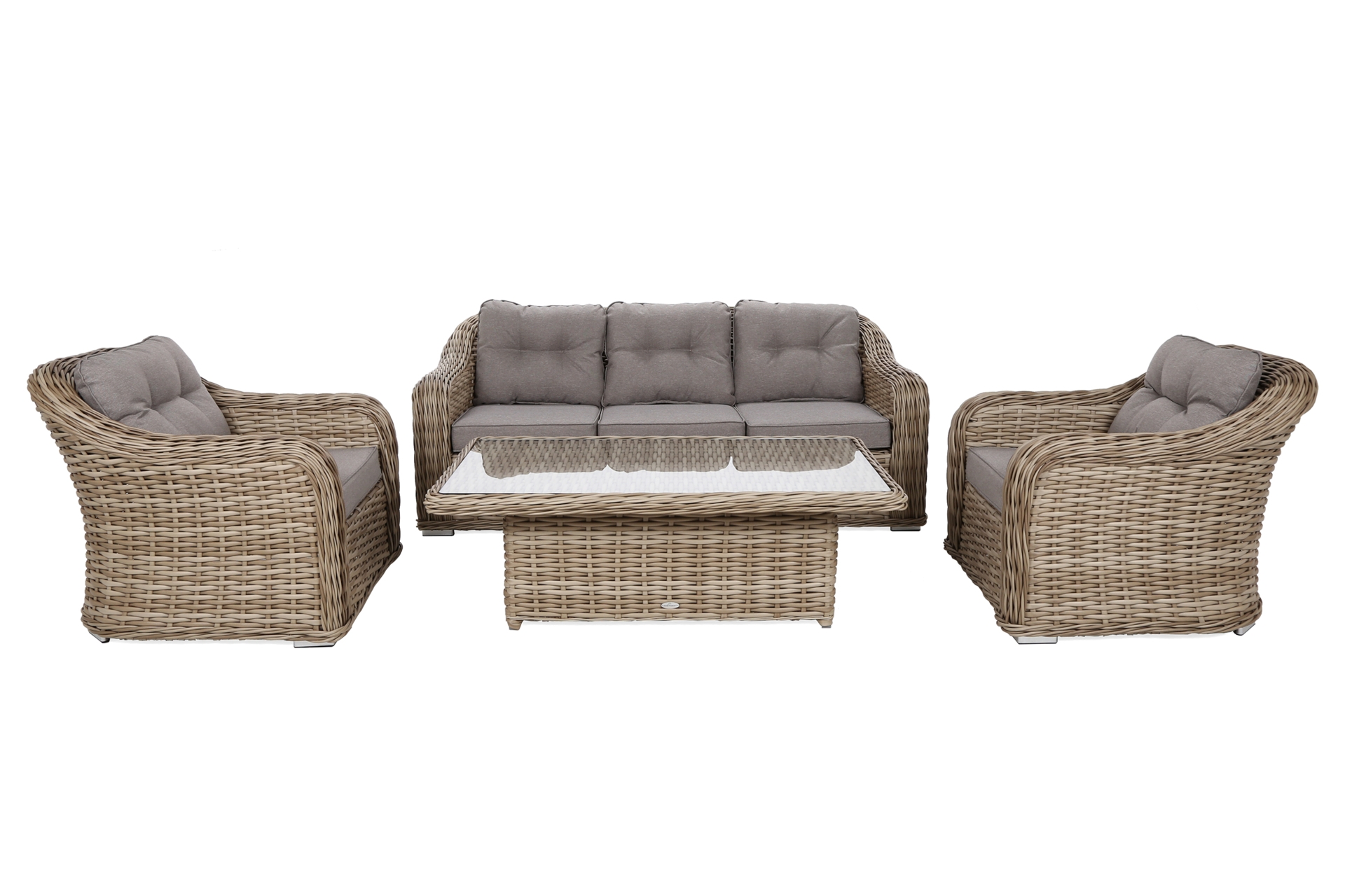 Meble ogrodowe technorattanowe Foggia Flex Beige / Beige Melange