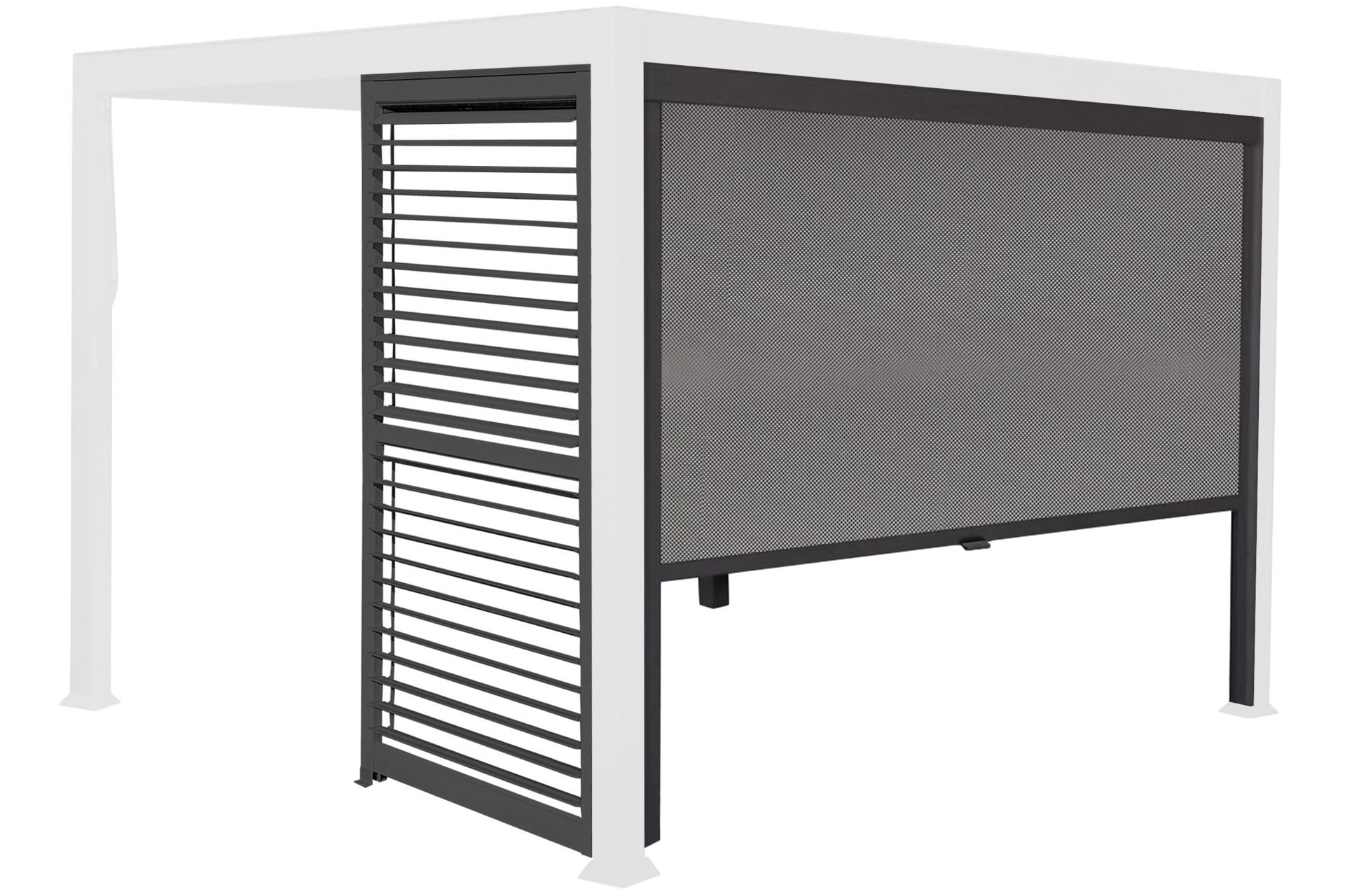 Pergola aluminiowa 6x3 m Bermeo z żaluzjami Pergola ogrodowa aluminiowa Bermeo 600 x 300 cm