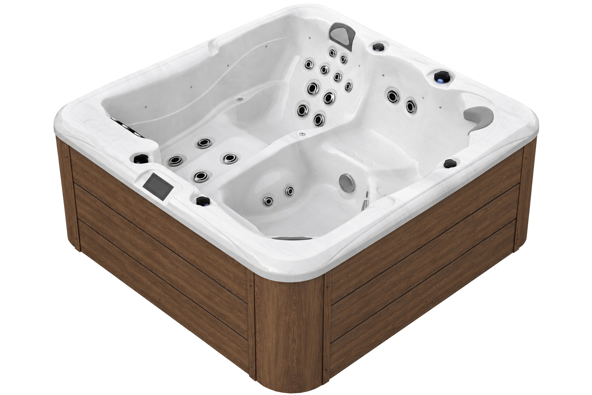 Wanna ogrodowa z hydromasażem Aquess Zenya 5102 Brown 6-osobowa