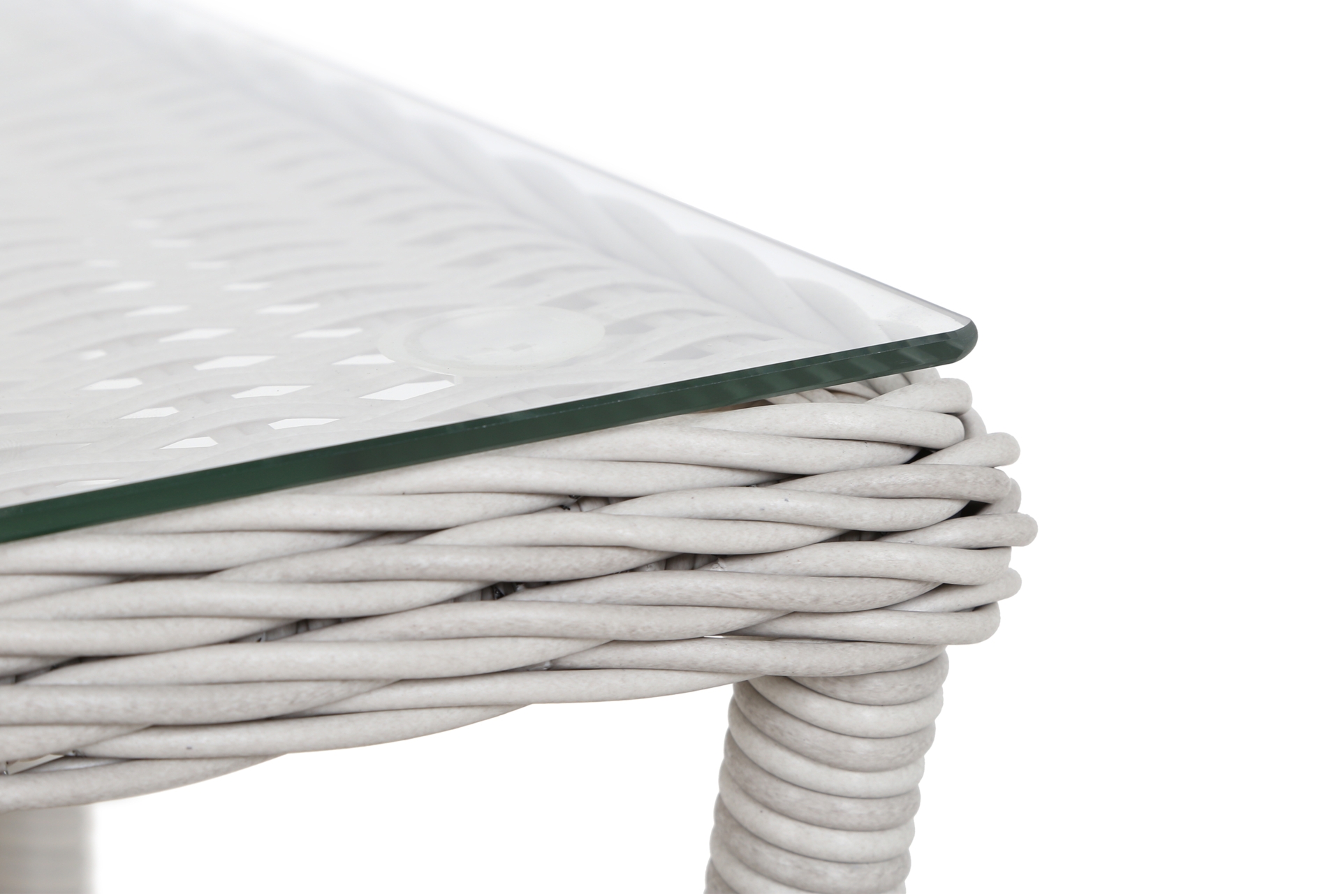 Meble ogrodowe technorattanowe Sofia White / Grey