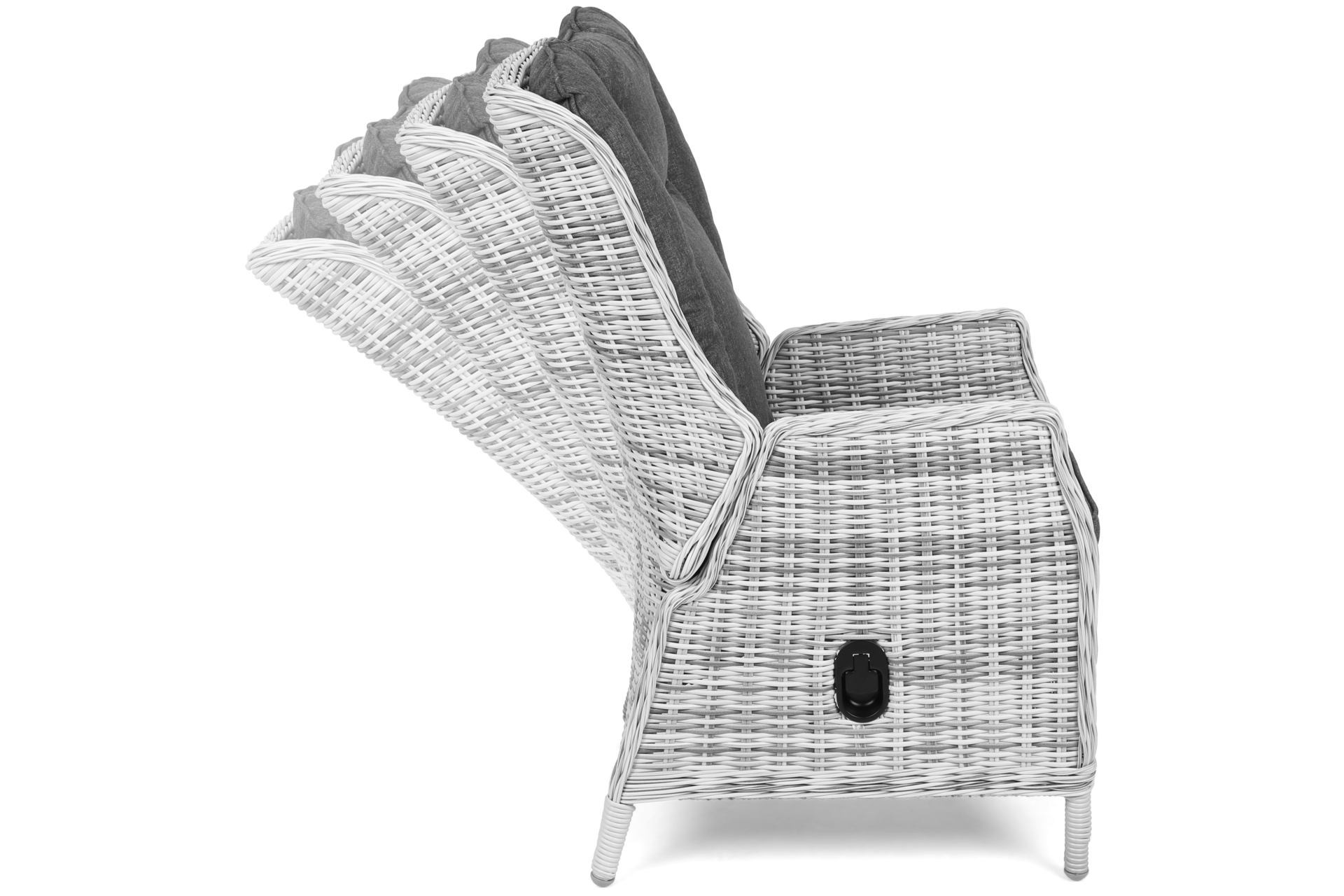 Fotel technorattanowy Bristol Relax Beige / Beige Melange - beżowy - regulowany Fotel technorattanowy Bristol Relax Beige / Beige Melange