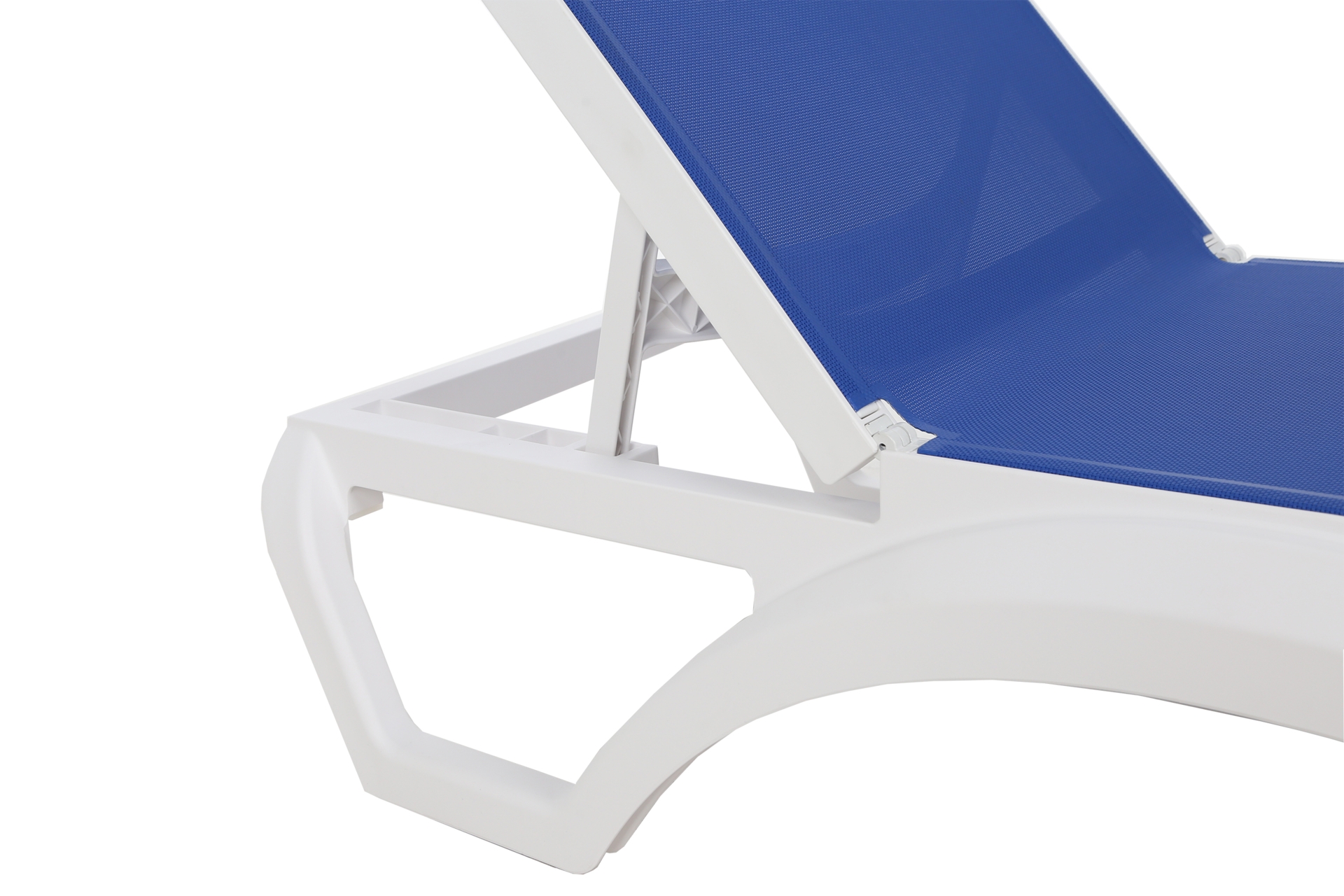 Leżak ogrodowy Monako White / Blue