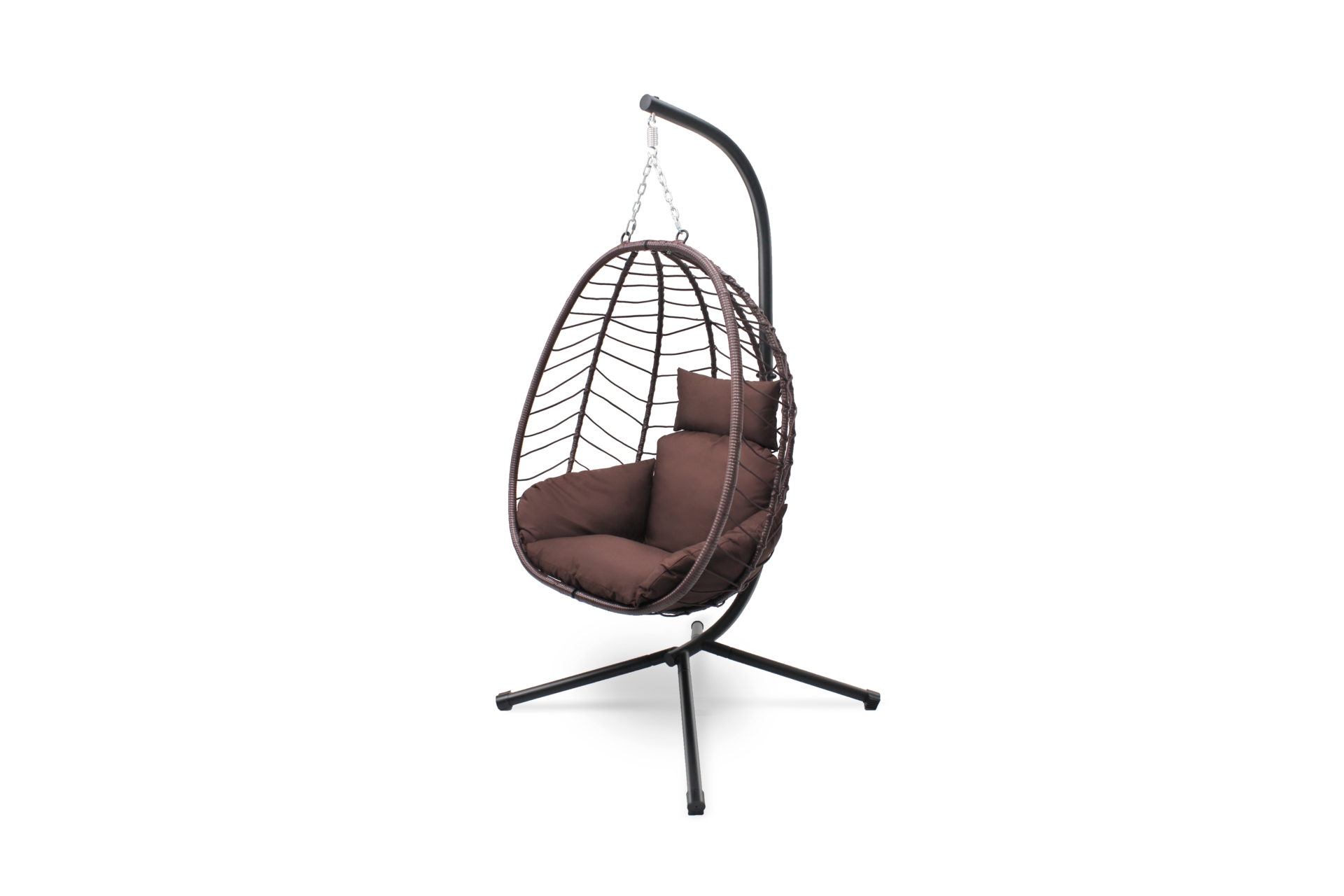 Fotel wiszący kokon Lugo Black / Brown