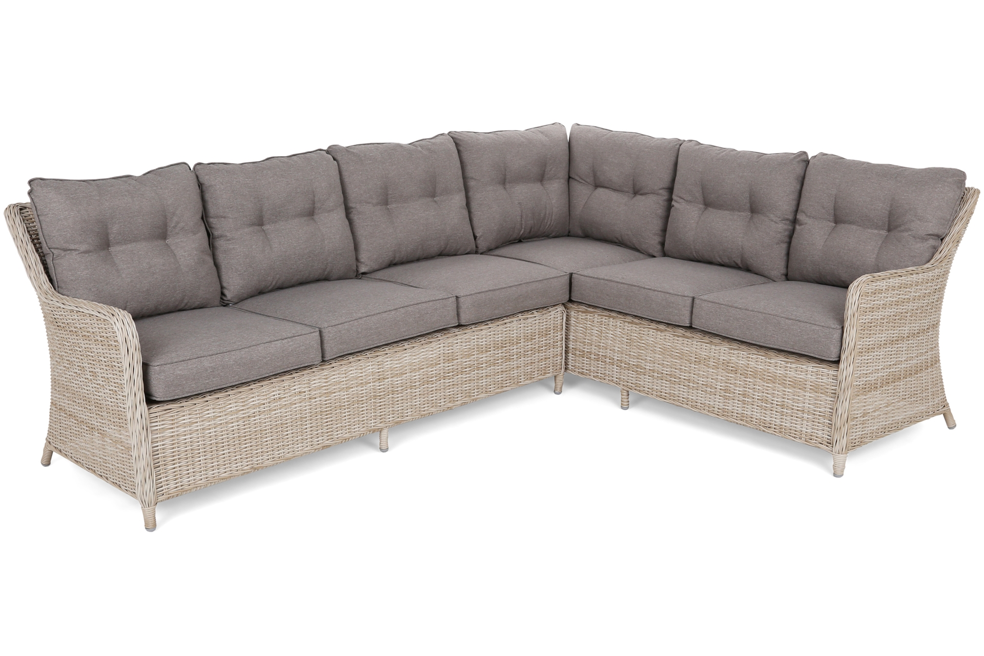 Narożny zestaw mebli ogrodowych prawy California Beige / Beige Melange