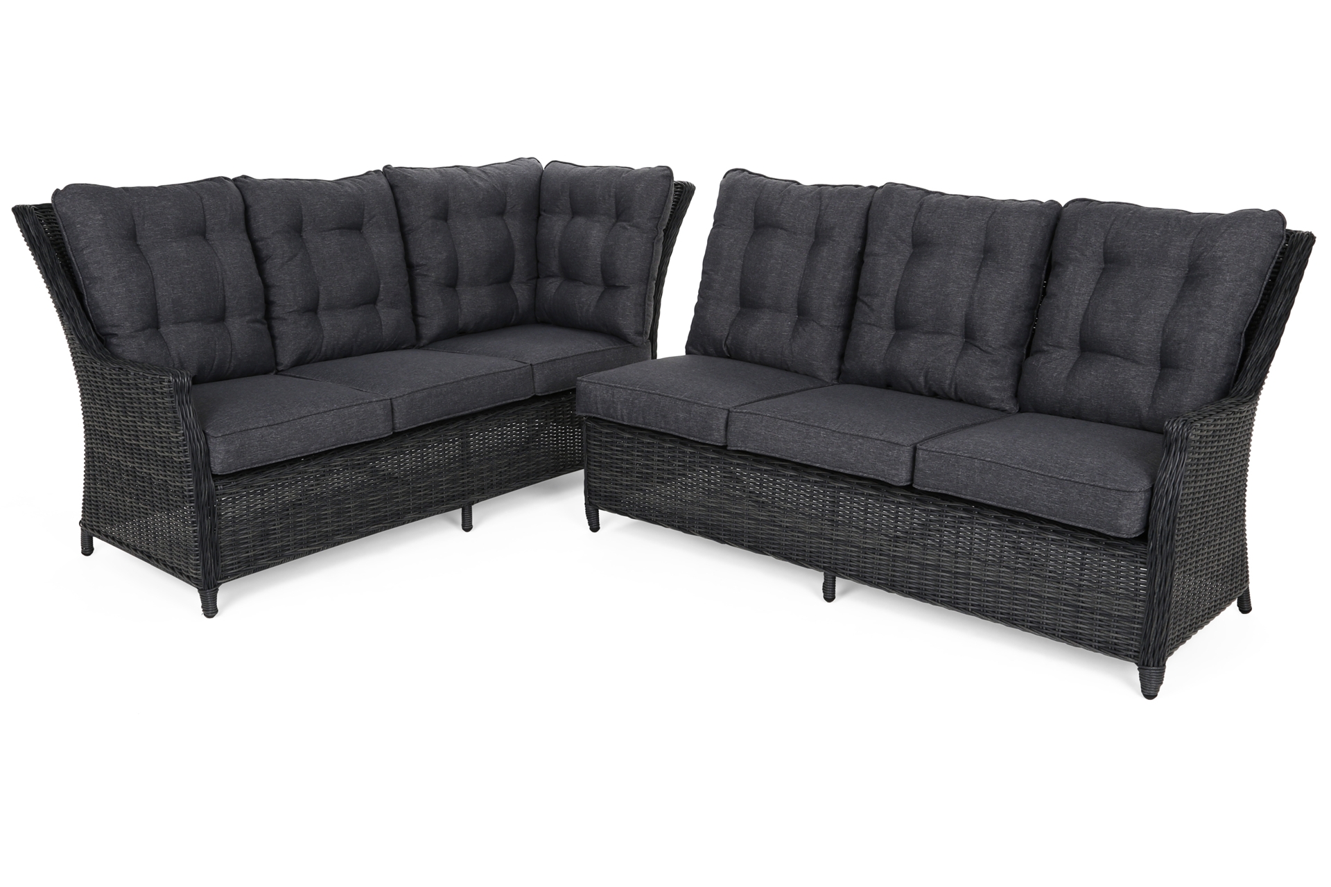 Narożnik technorattanowy lewy Alicante Grey / Grey Melange