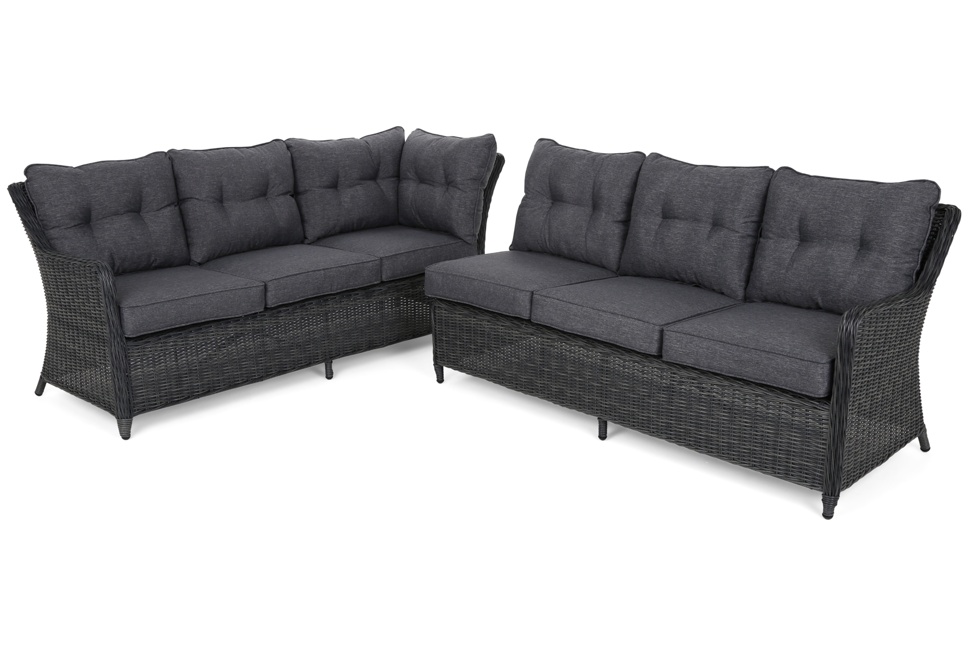 Narożny zestaw mebli ogrodowych lewy California Grey / Grey Melange Narożny zestaw mebli ogrodowych lewy California Grey / Grey Melange