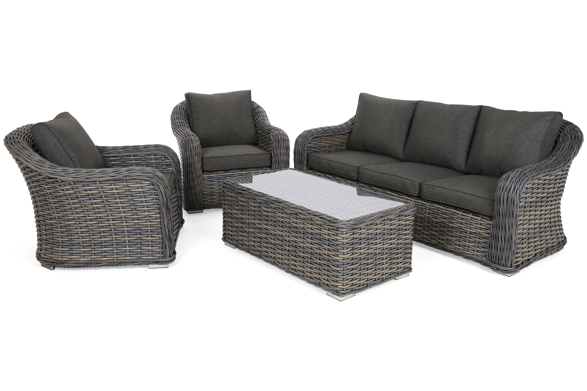 Meble ogrodowe technorattanowe Foggia Silk Grey / Grey Melange