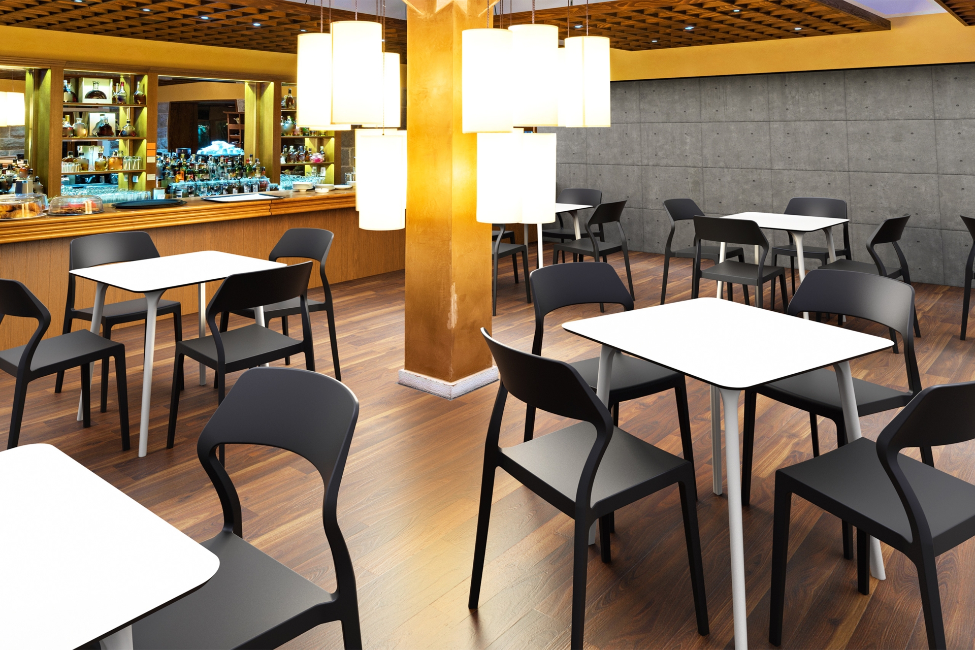 Krzesło Siesta Snow - czarne z polipropylenu Krzesło Siesta Snow Black