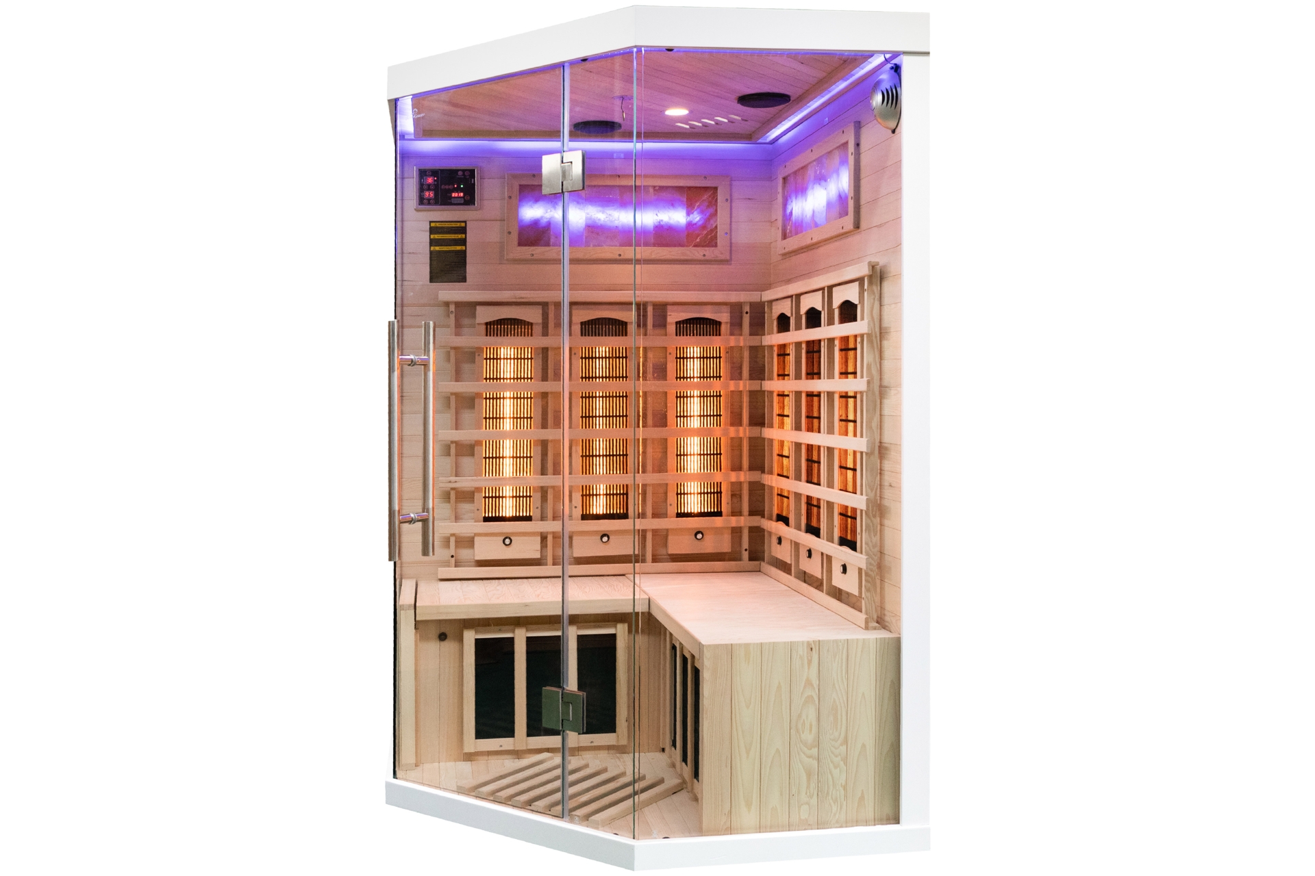 Sauna infrared narożna Nordum Solea 2-osobowa biała