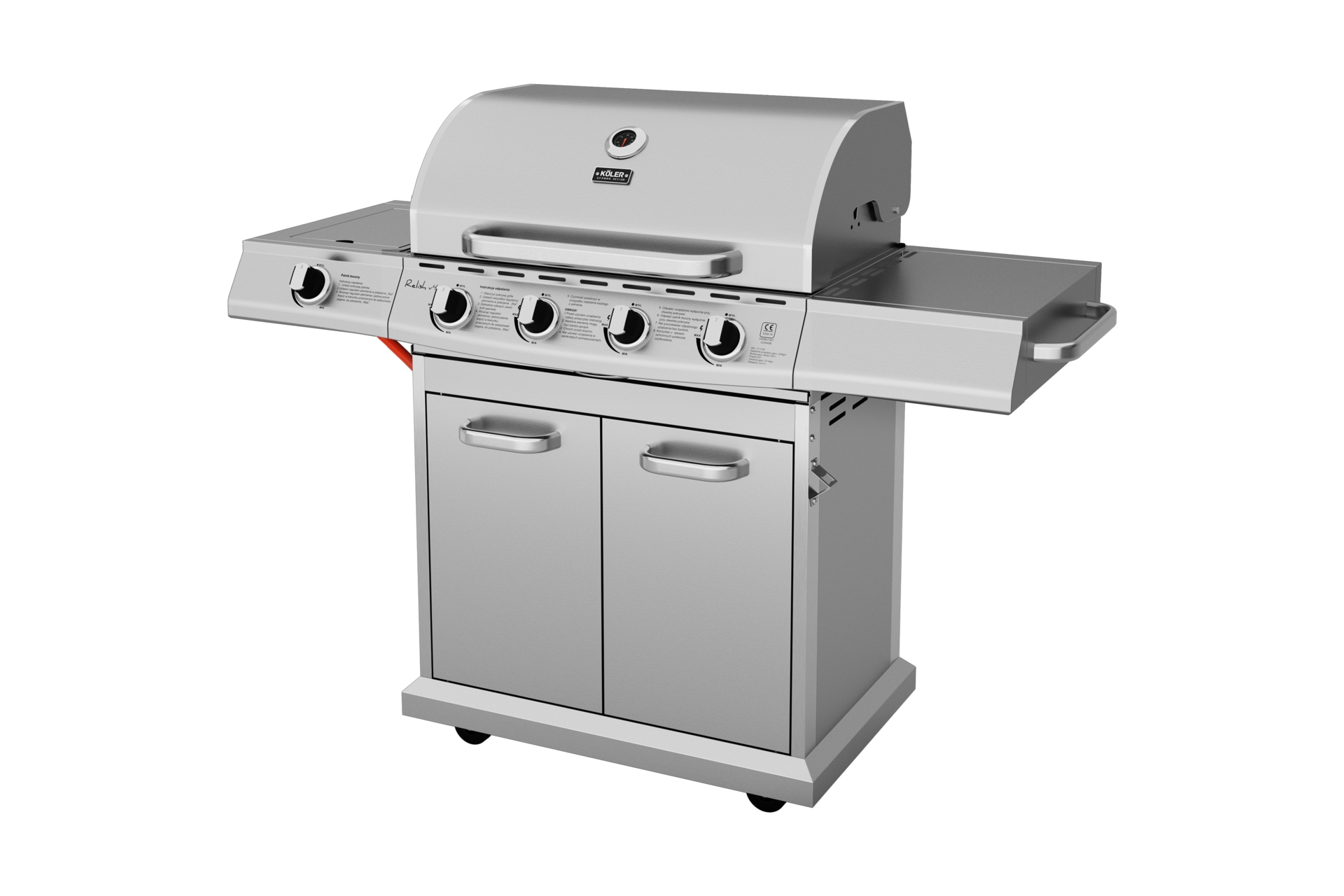 Grill gazowy Köler Relish V4 - srebrny - 17,2 kW Grill gazowy Köler Relish V4 Silver