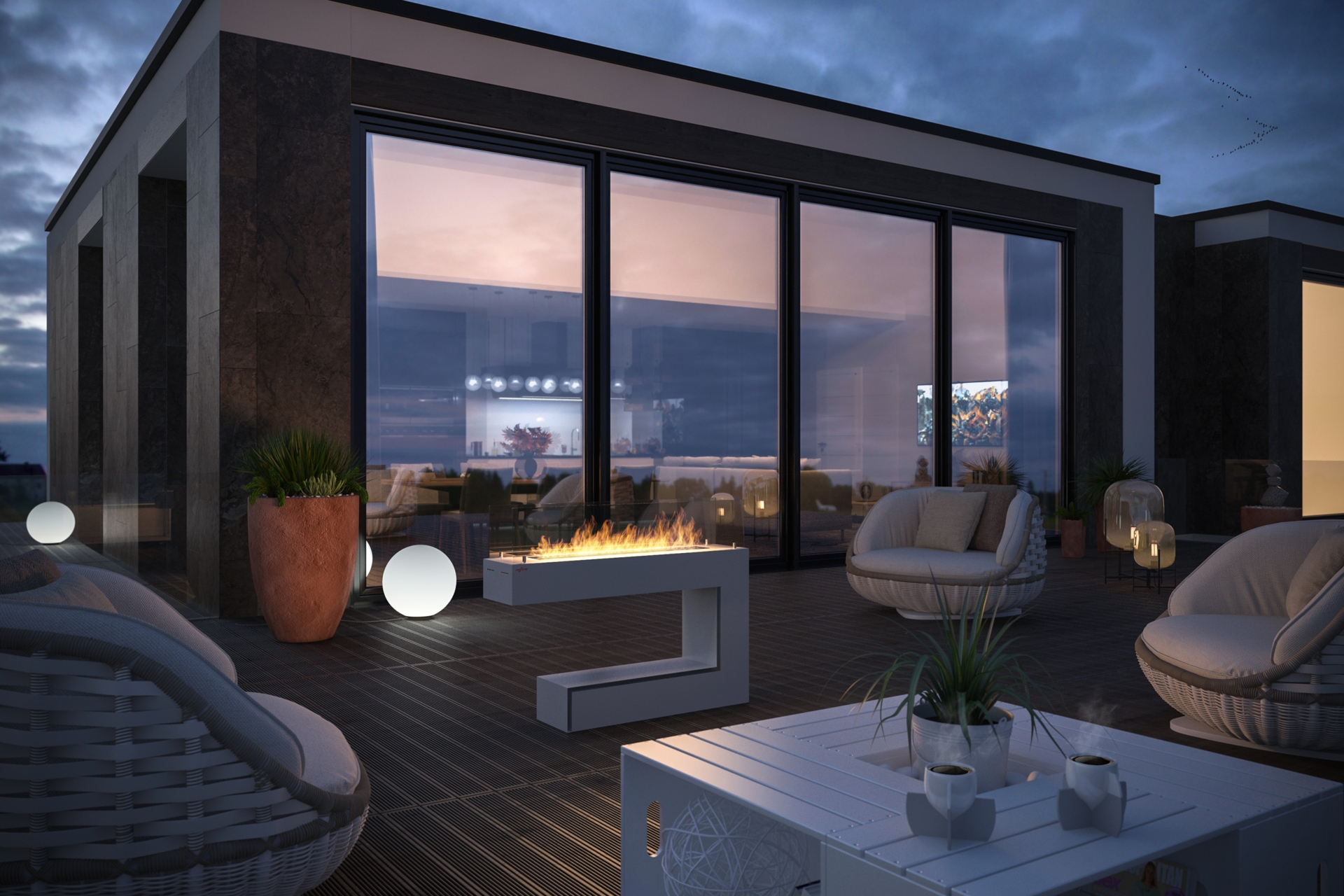 Biokominek Infire Spectrum biały