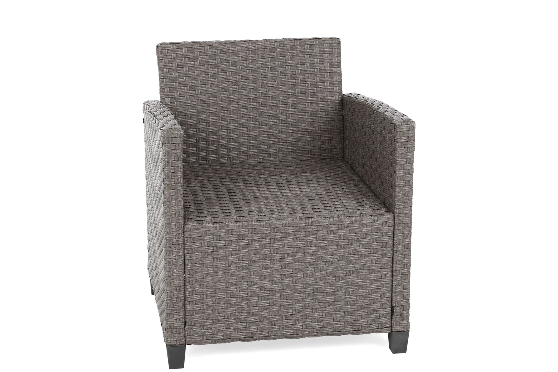 Narożne meble ogrodowe technorattanowe Lagos Muddy Grey / Black Melange