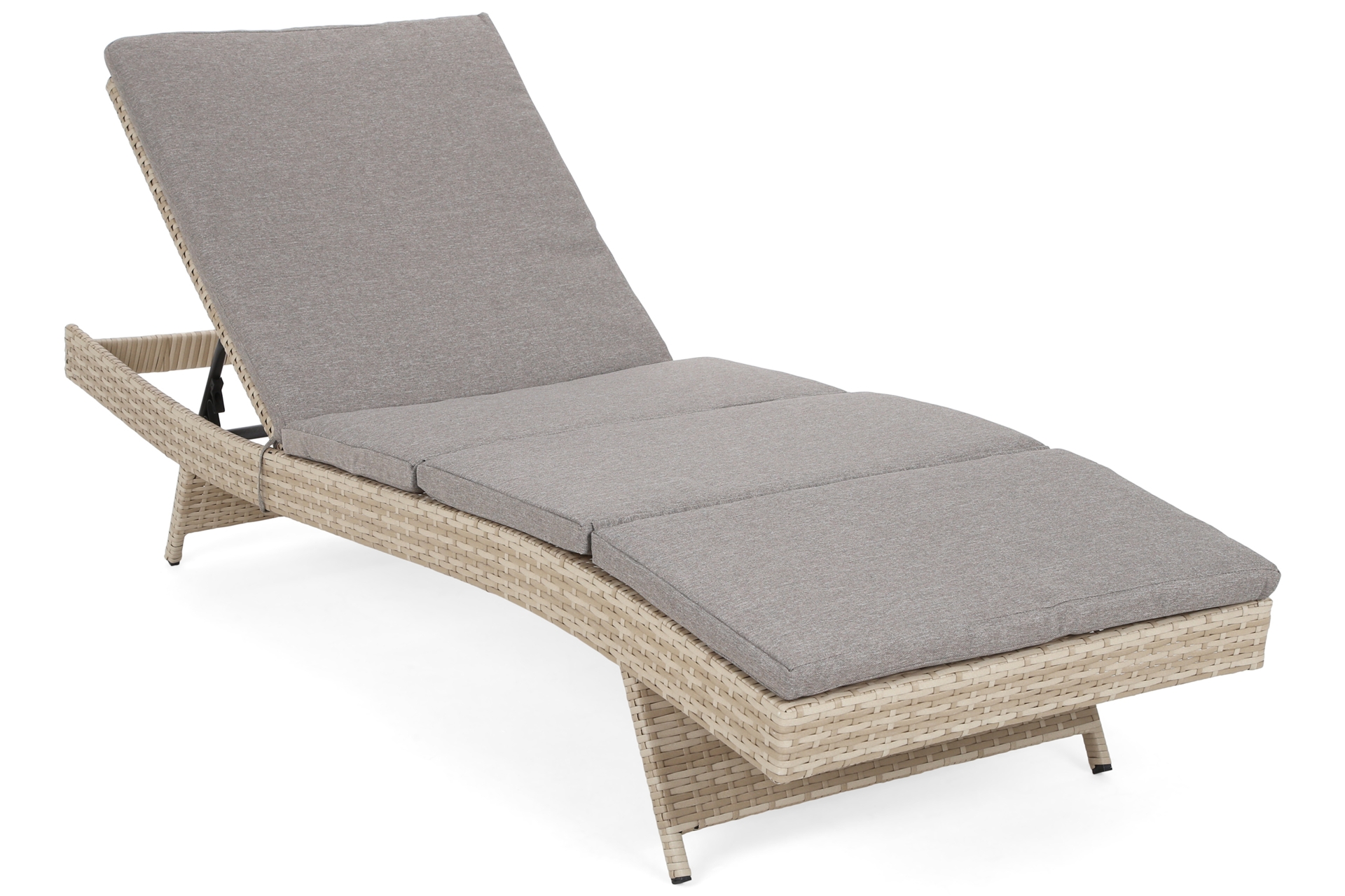 Leżak ogrodowy technorattanowy Bora Bora Beige / Beige Melange z poduszką