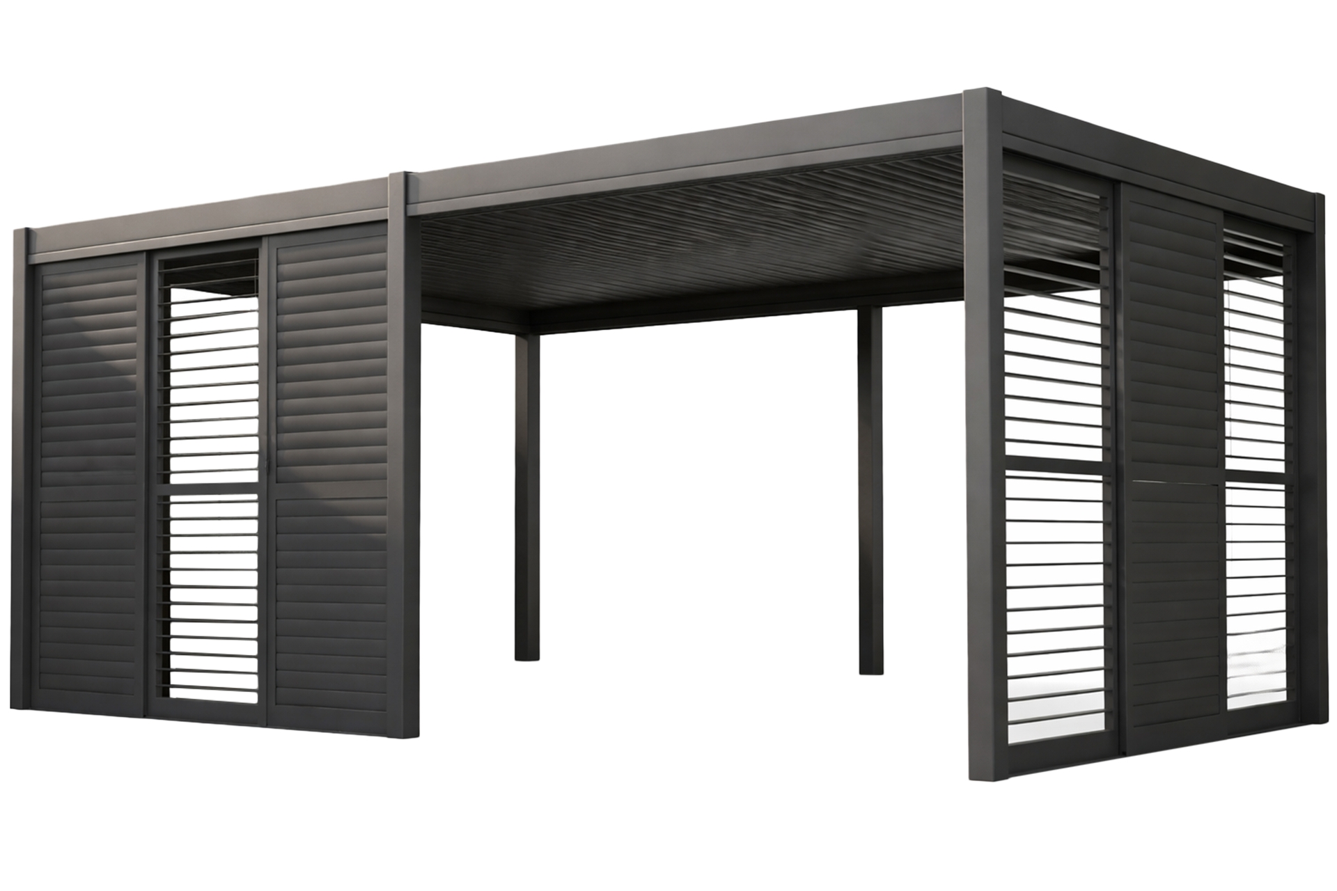 Przesuwna ścianka żaluzjowa 4 m do pergoli Schatler Modern Alu