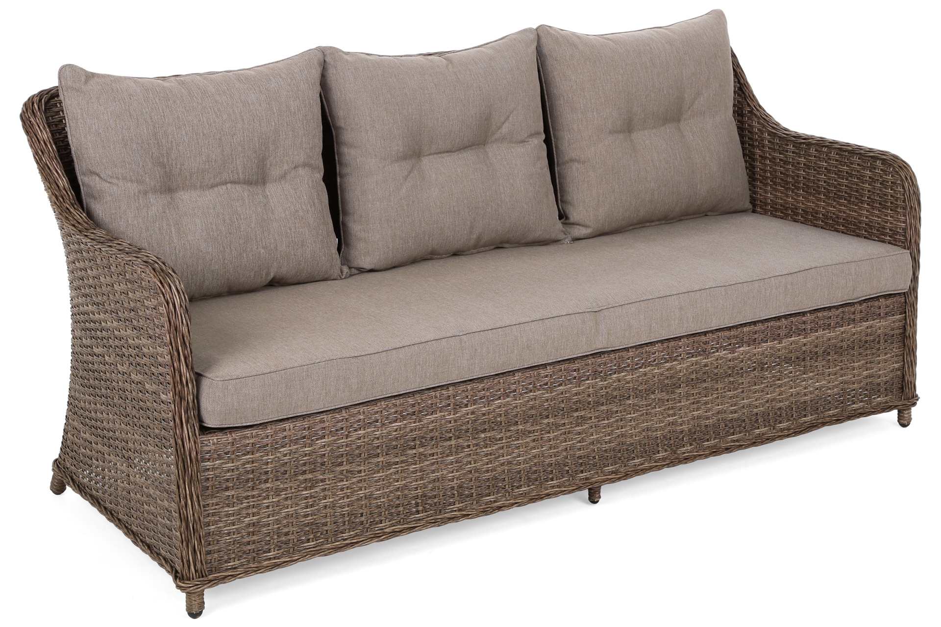 Meble ogrodowe technorattanowe Bergamo Elegant Ginger / Brown Melange - dla 7 osób Meble ogrodowe technorattanowe Bergamo Elegant Ginger / Brown Melange