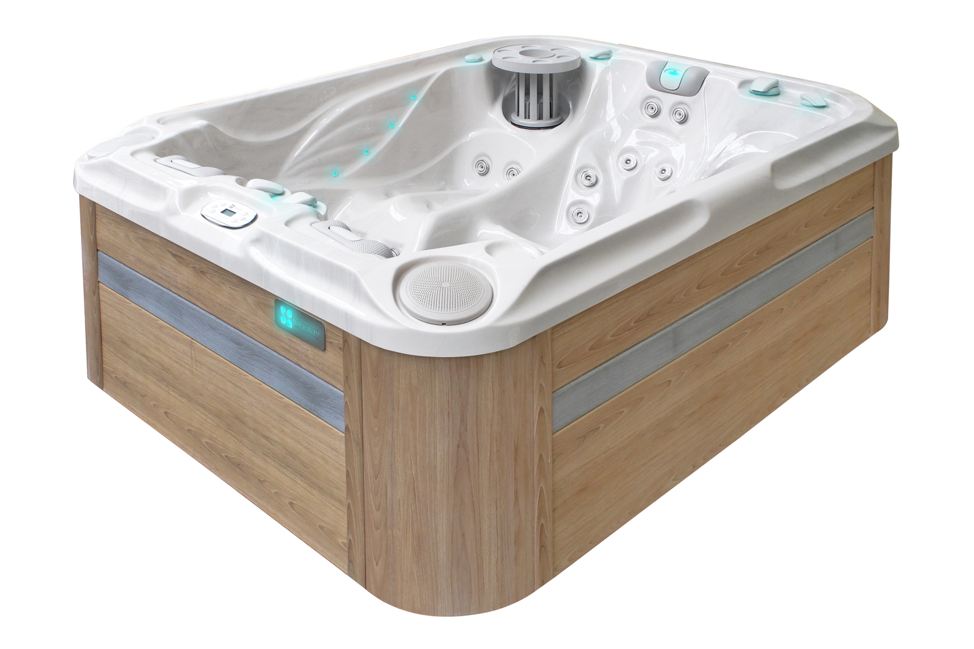Wanna ogrodowa z hydromasażem Aquess Soulmate 3202 3-osobowa Sterling White / OAK