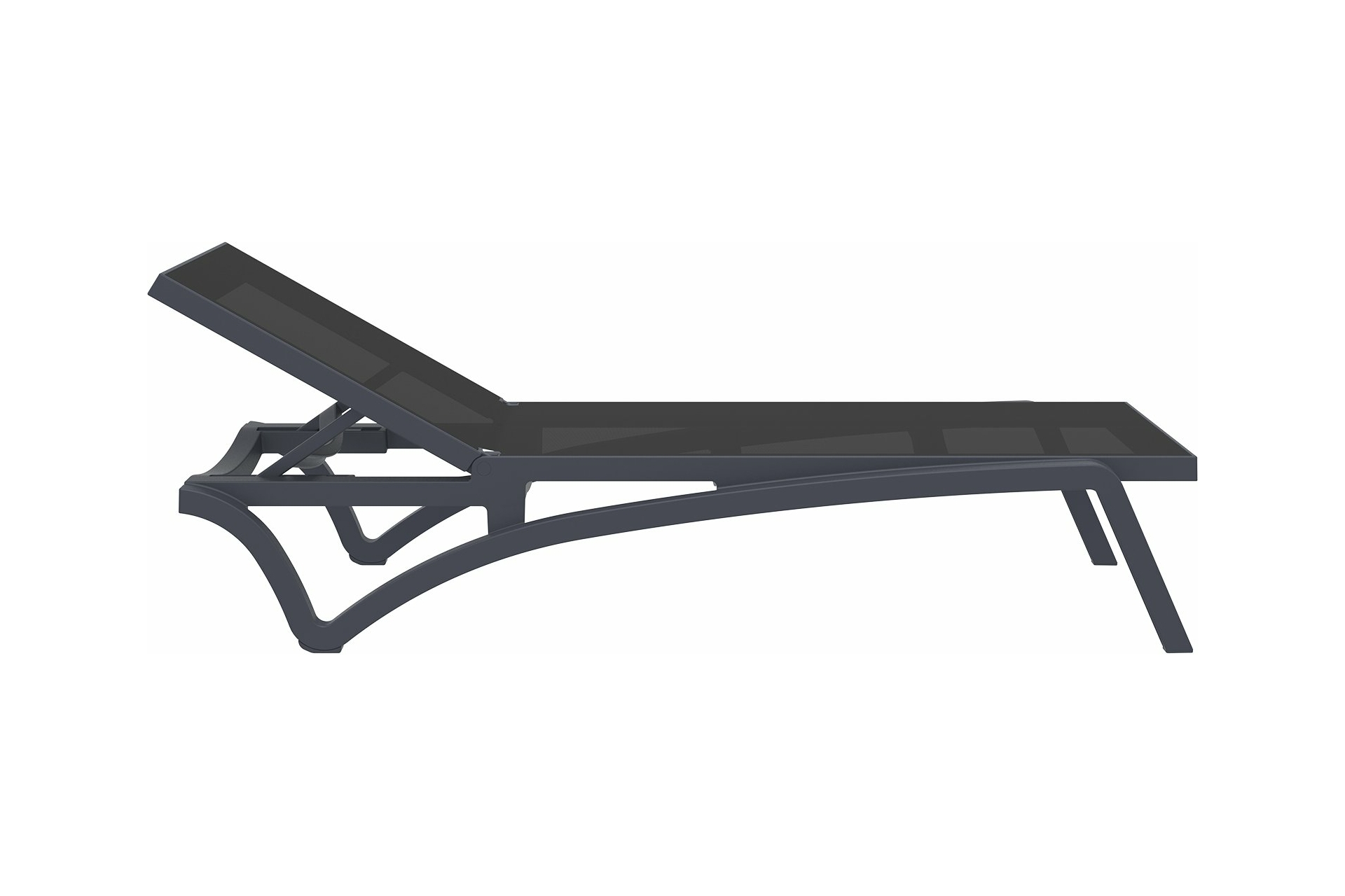 Leżak ogrodowy Siesta Pacific Dark Grey / Black