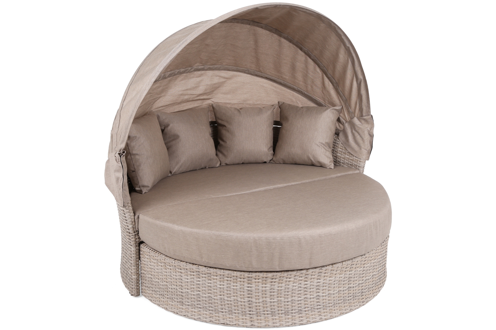 Sofa ogrodowa z baldachimem Sydney Beige / Brown Melange