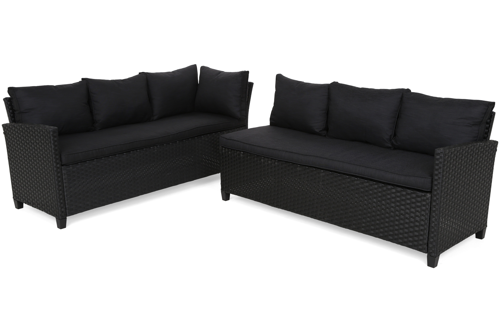 Narożnik ogrodowy technorattanowy Lagos Dark Grey / Grey Melange