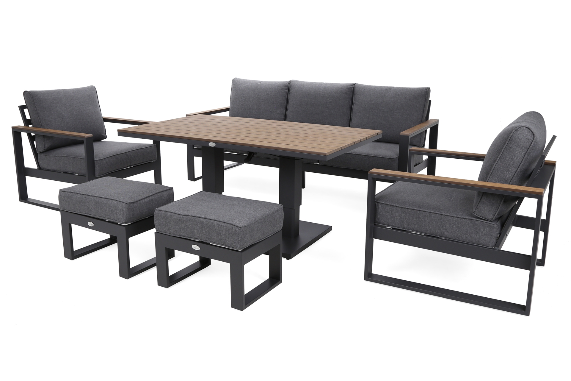 Meble ogrodowe aluminiowe Sorrento Polywood Grey / Grey Melange