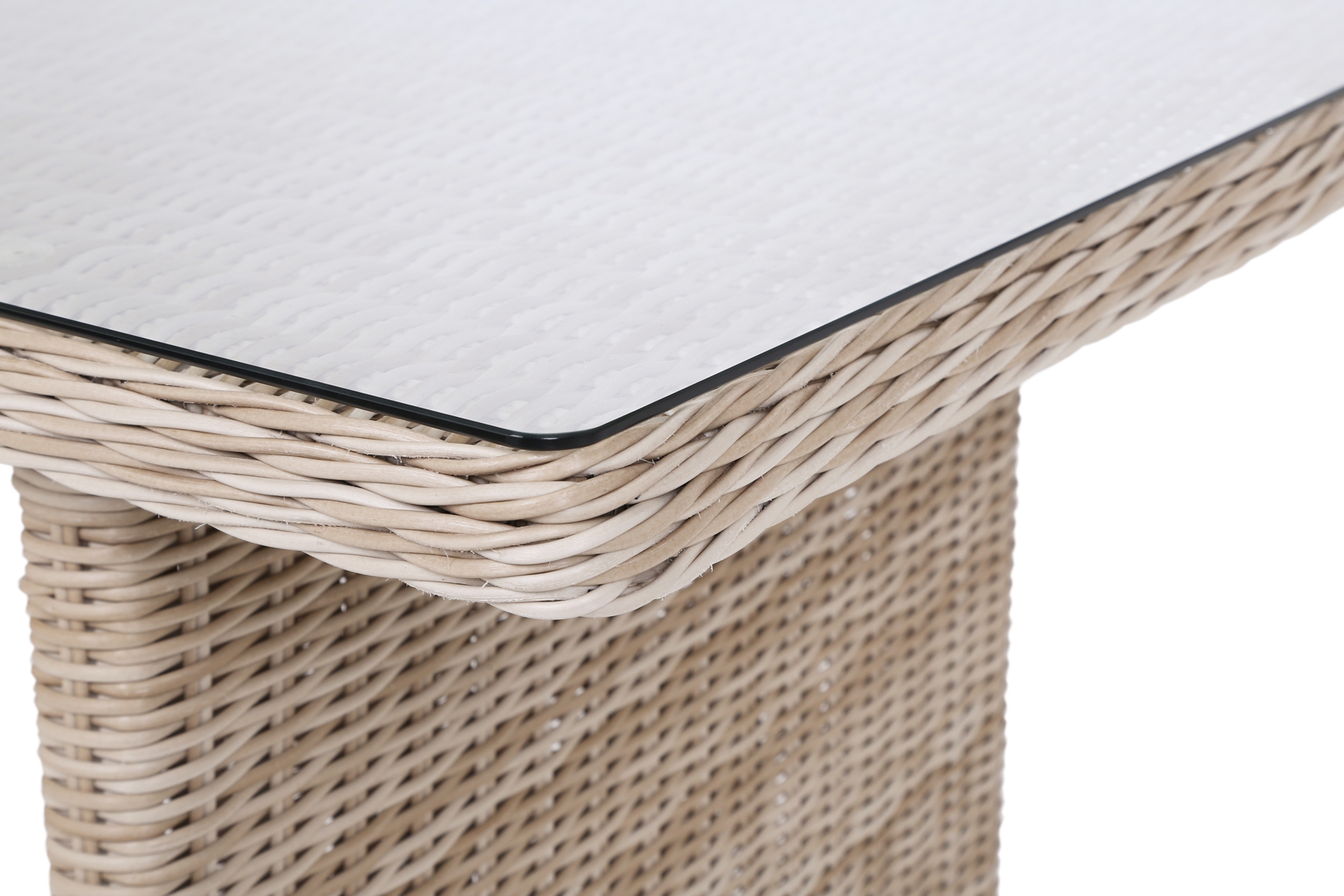 Narożny zestaw mebli ogrodowych prawy Alicante Beige / Beige Melange