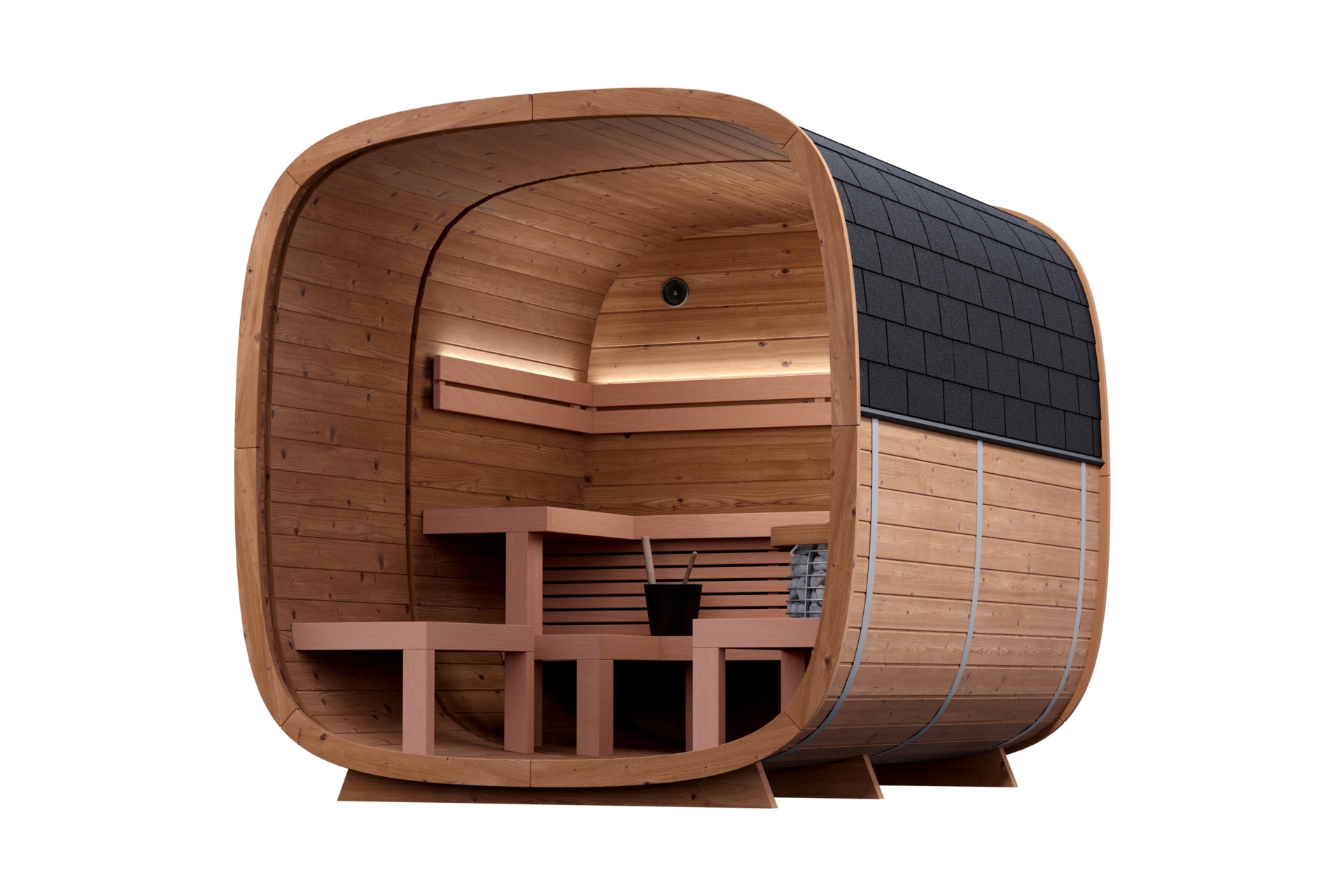 Sauna fińska zewnętrzna Leil® Saunas Dice Dual 4-osobowa